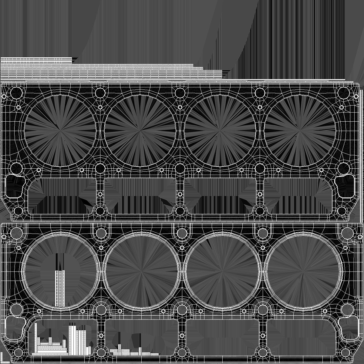 GM Cylinder Head Gasket Steel 3D model