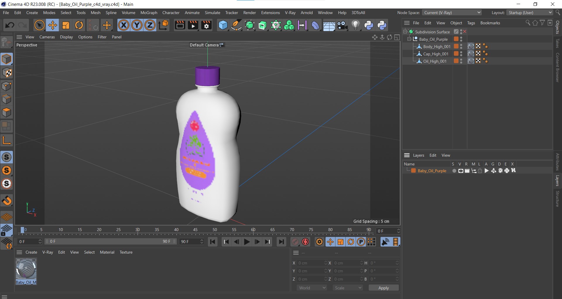 3D model Baby Oil Purple