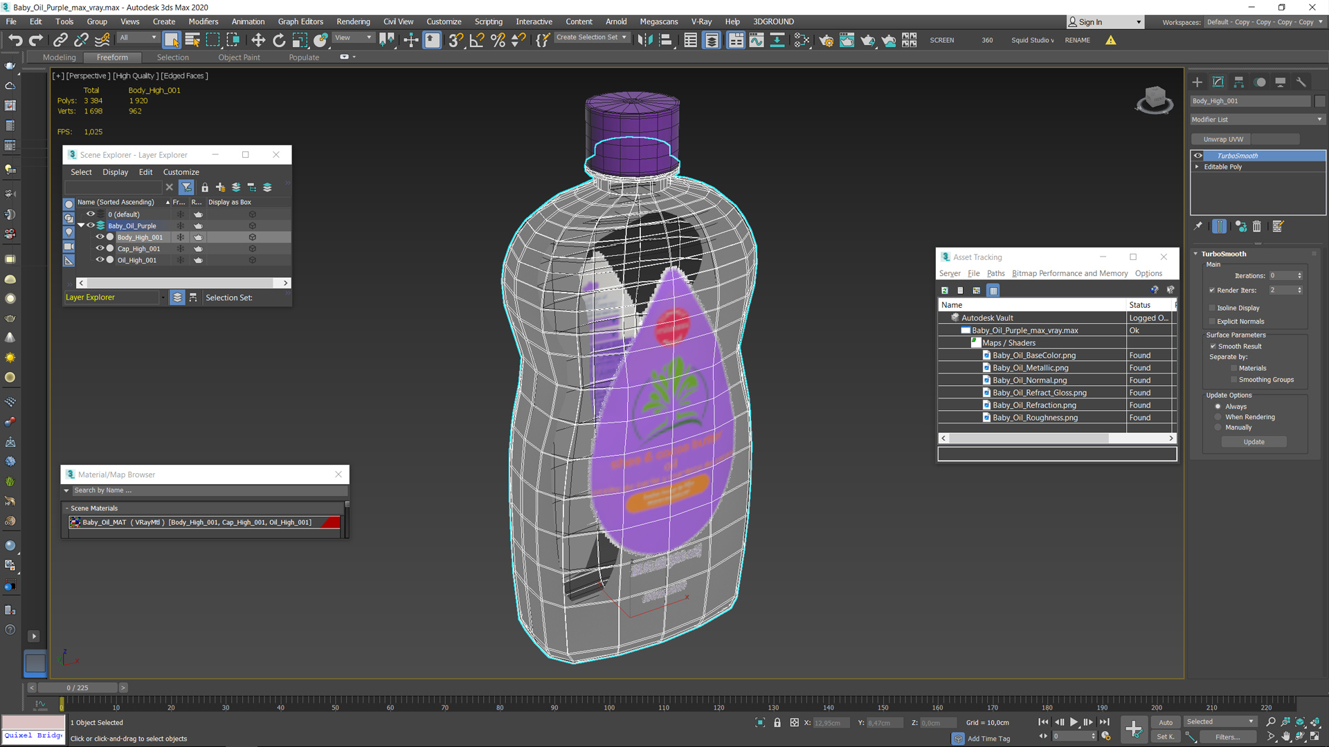 3D model Baby Oil Purple