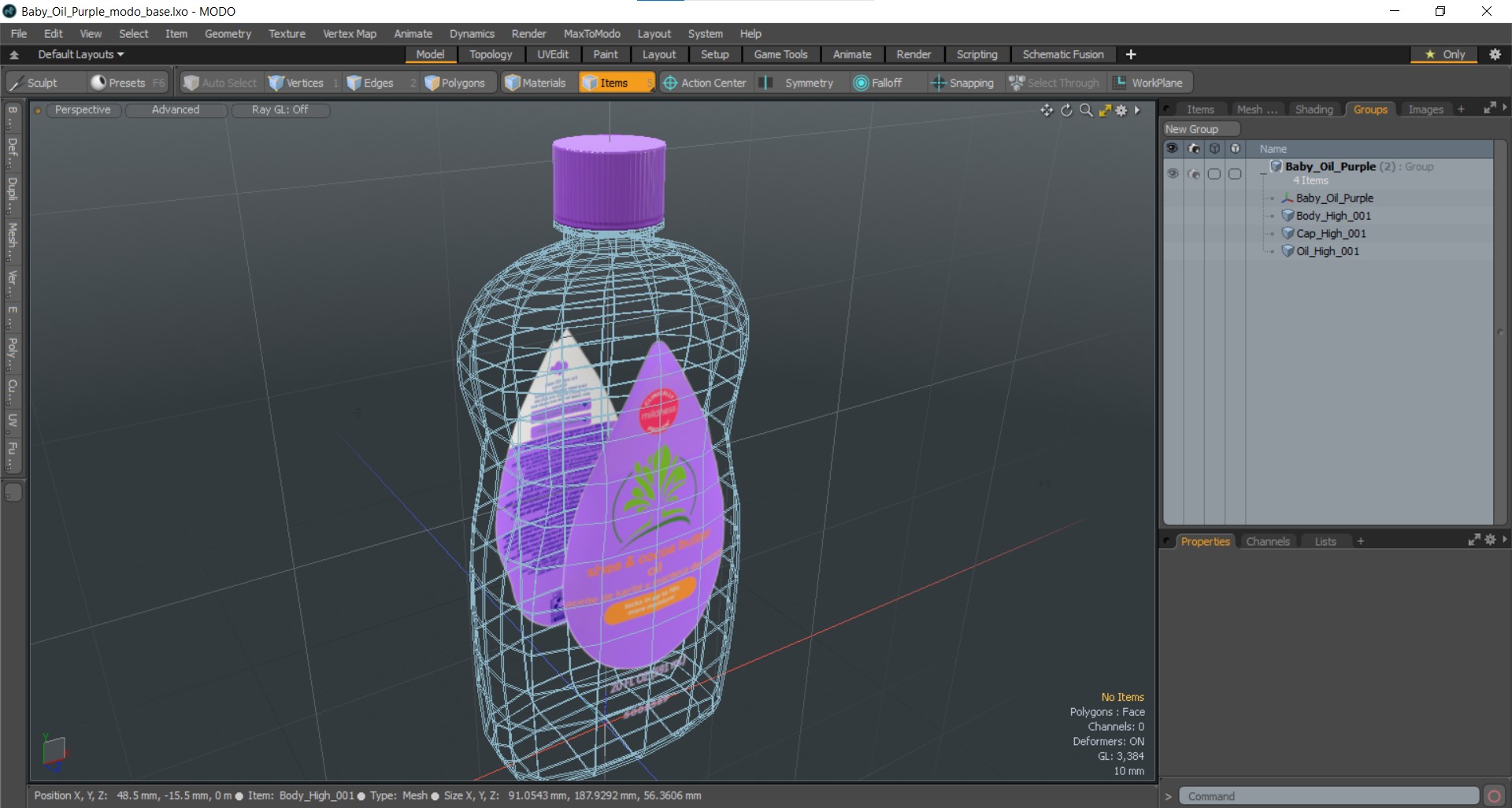 3D model Baby Oil Purple