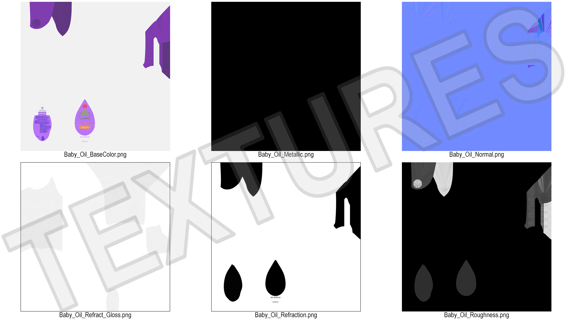 3D model Baby Oil Purple