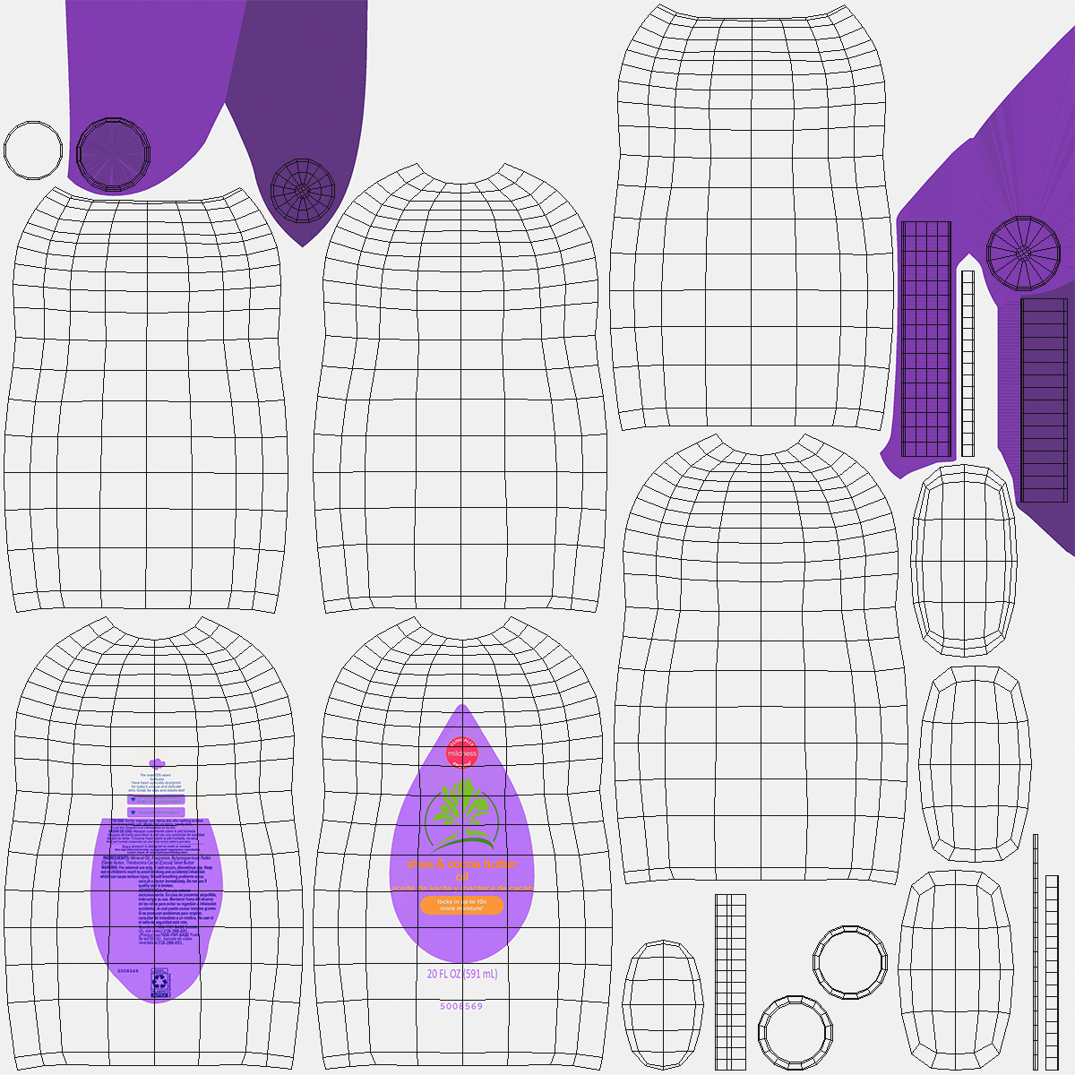 3D model Baby Oil Purple