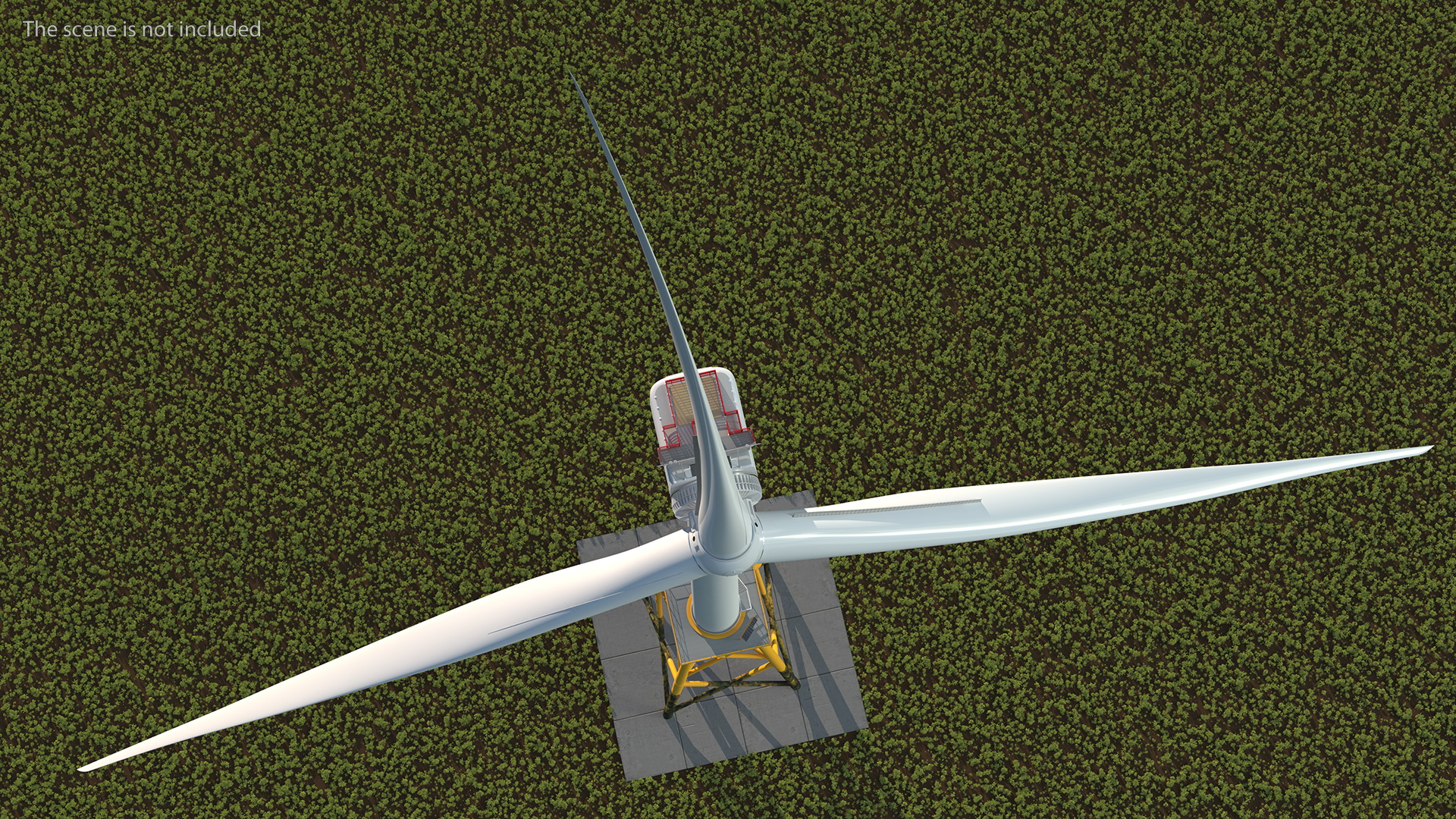 3D model GE Haliade-X Offshore Wind Turbine with Base Frame