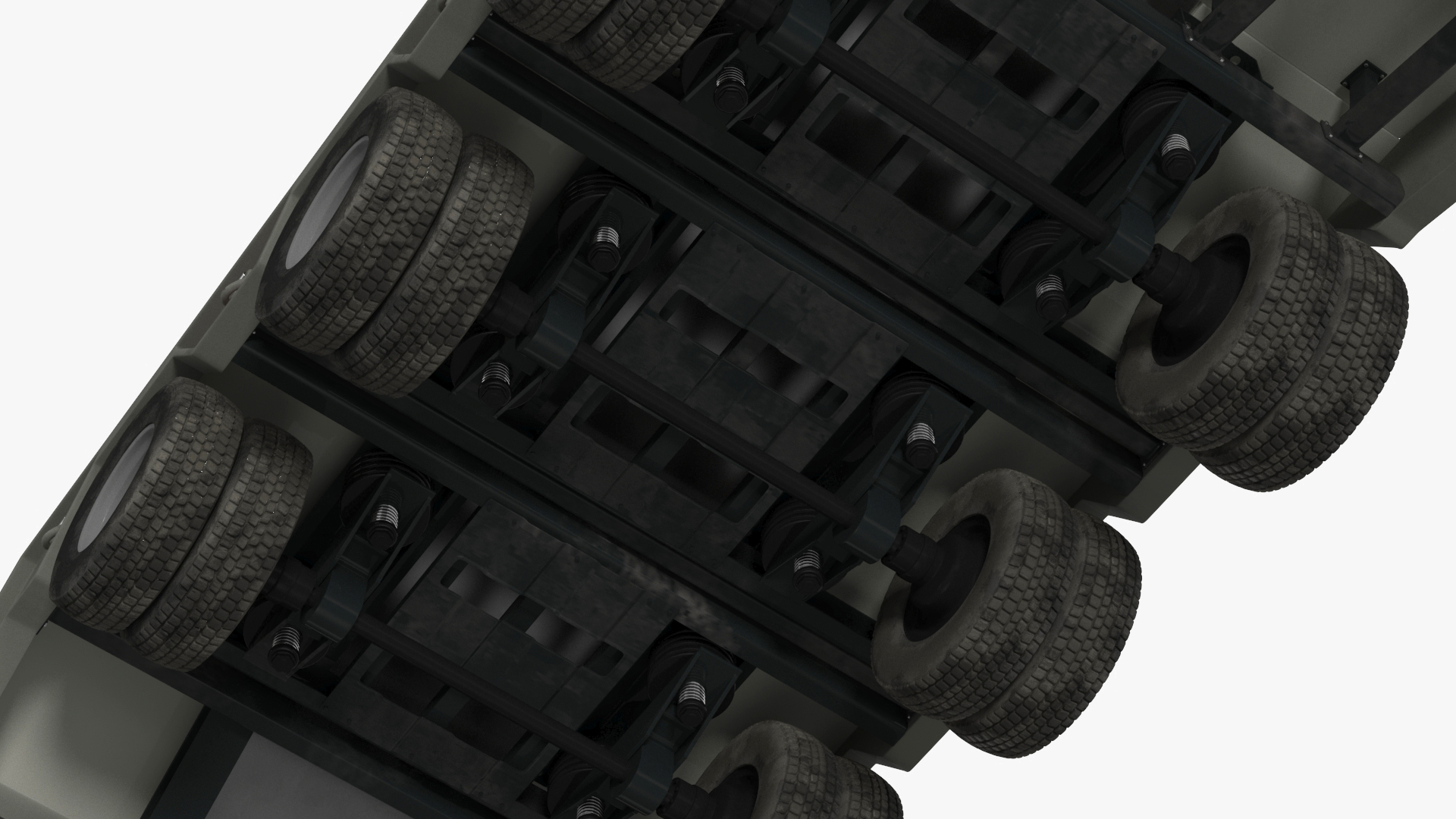 Flatbed Semi Trailer Rigged 3D
