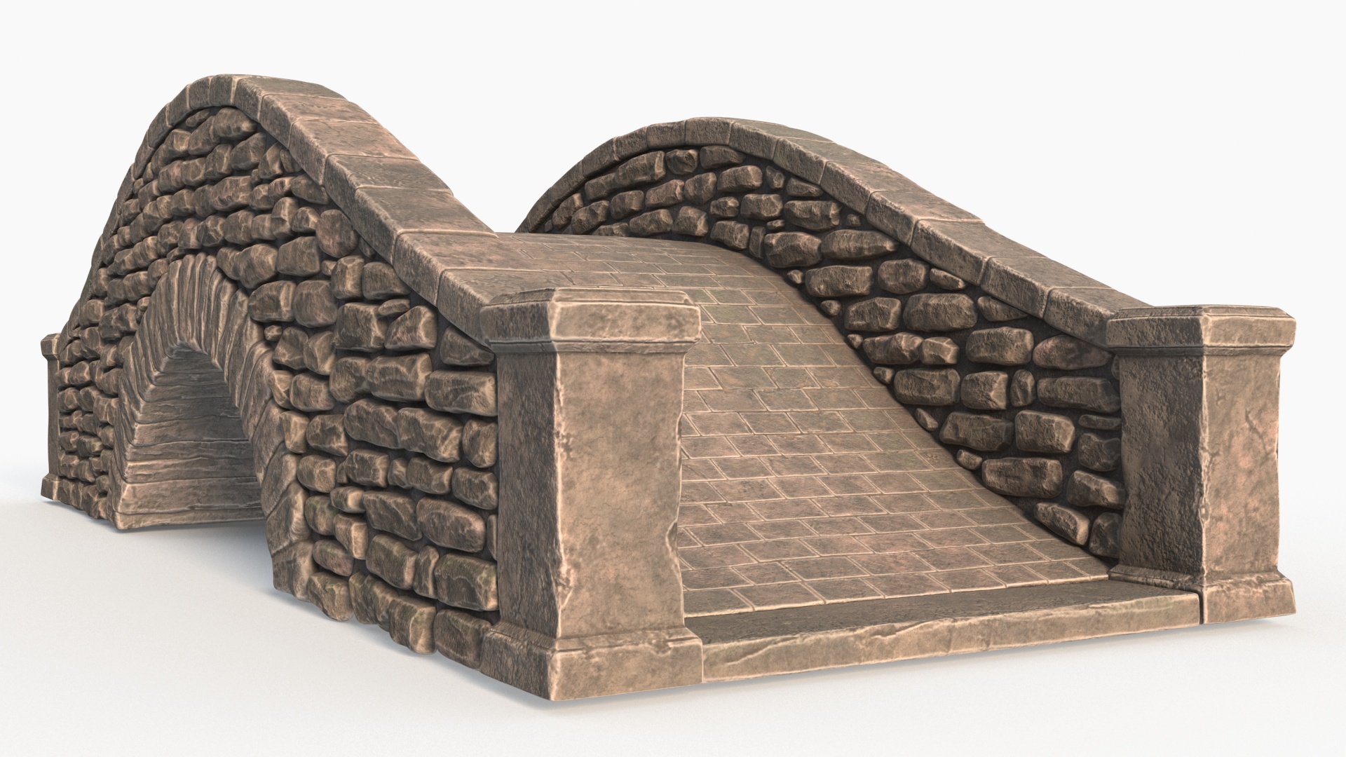 3D Stylized Stone Arch Bridge