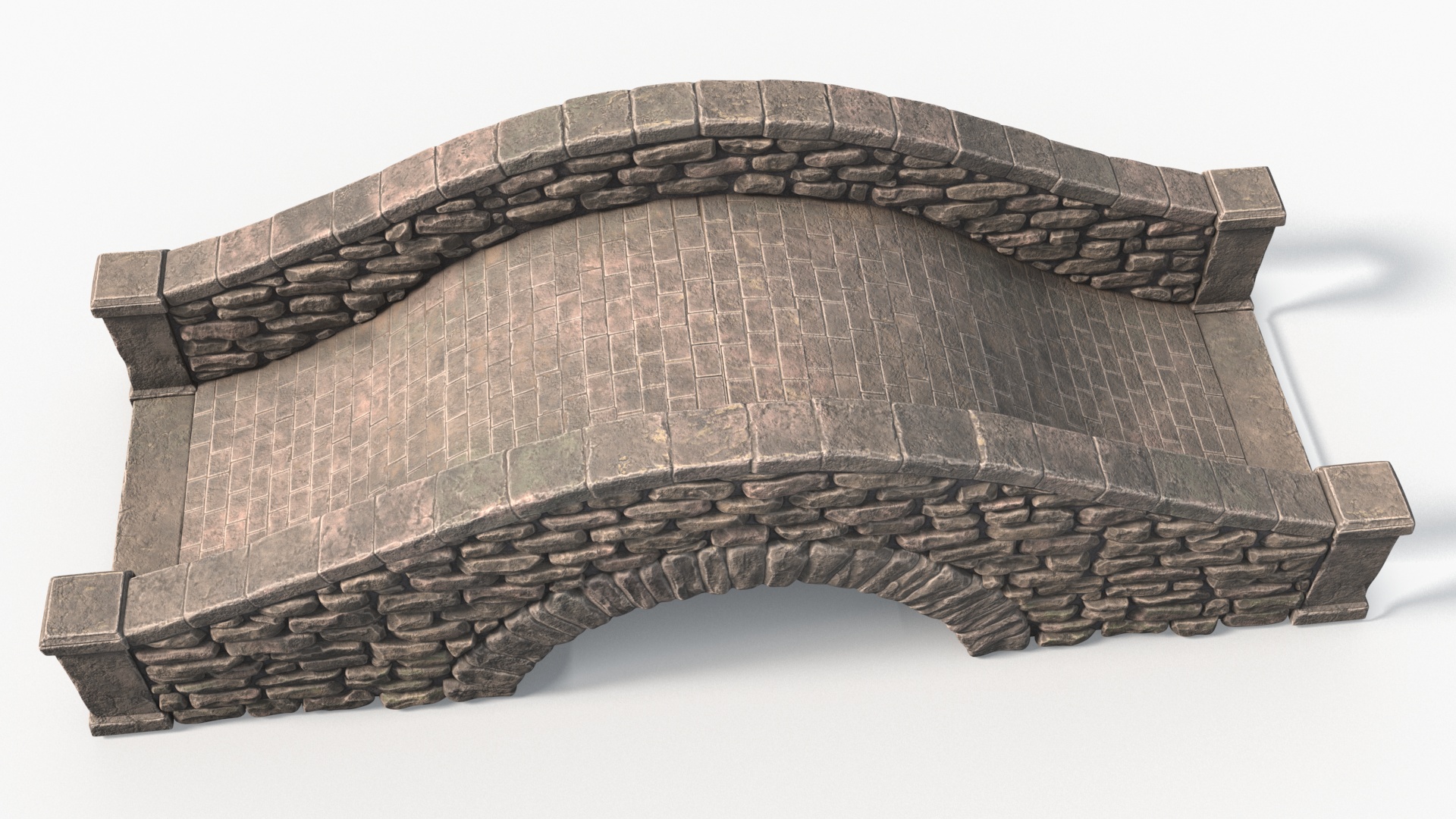3D Stylized Stone Arch Bridge