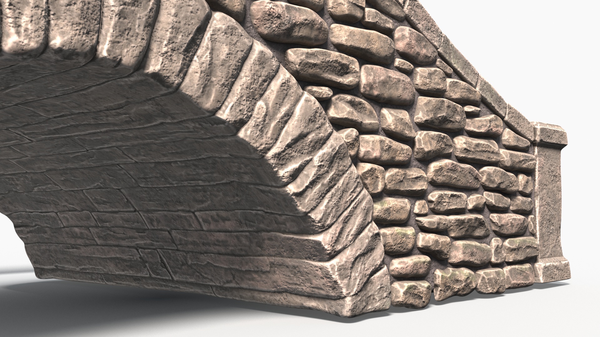 3D Stylized Stone Arch Bridge