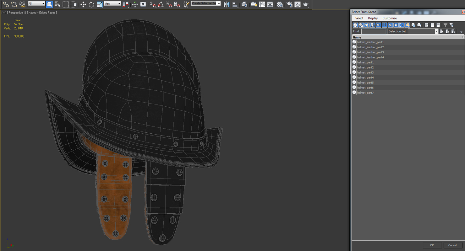 Morion Helmet with Wings 3D model