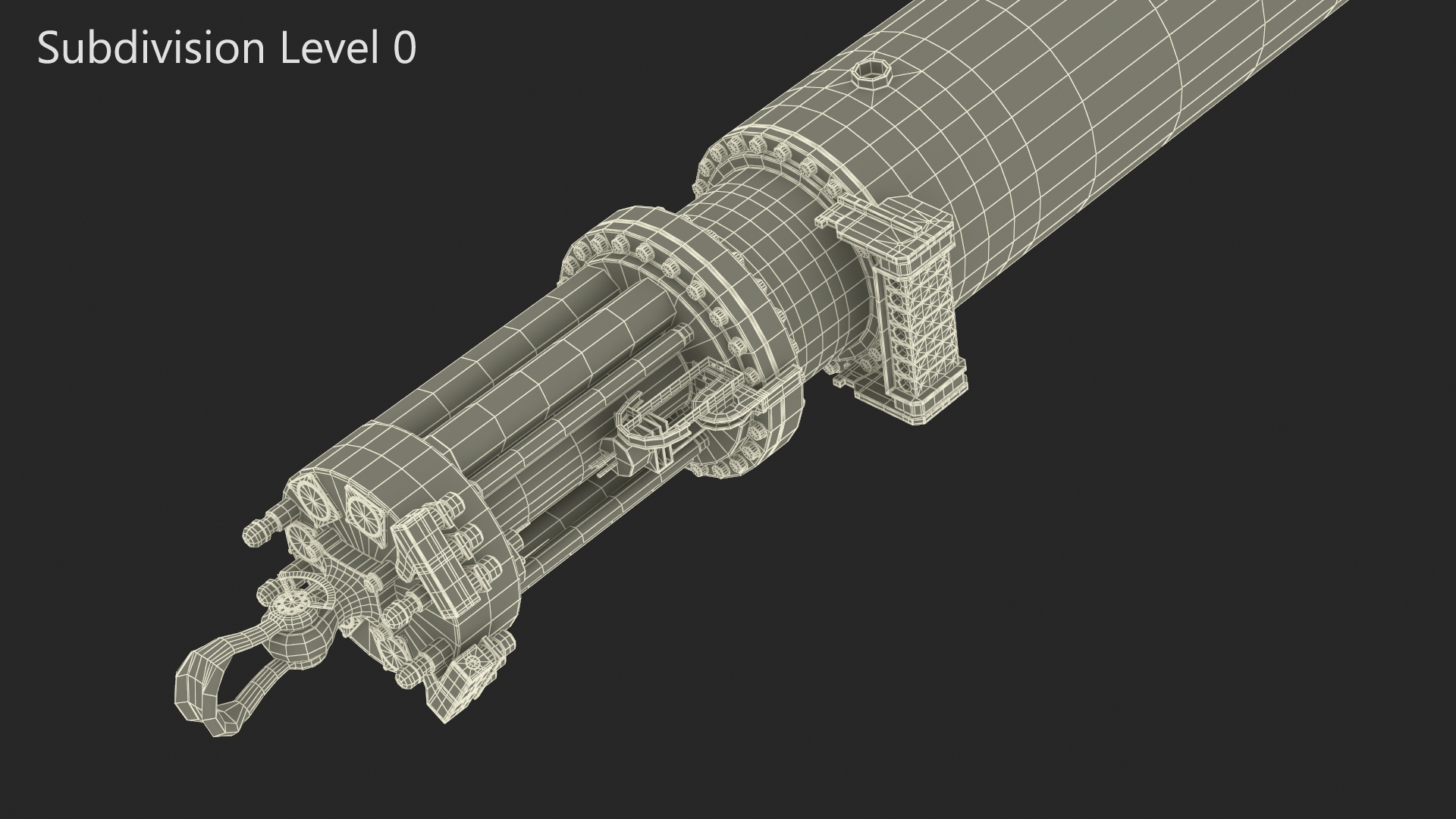 3D model Hydraulic Piling Rig Component