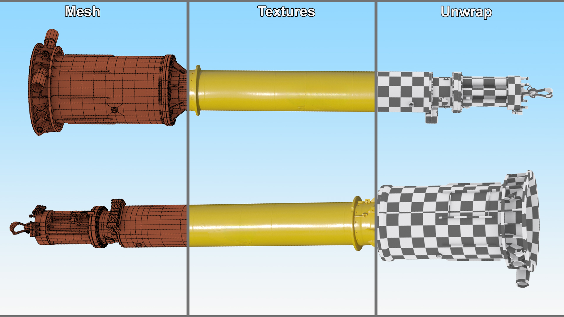 3D model Hydraulic Piling Rig Component