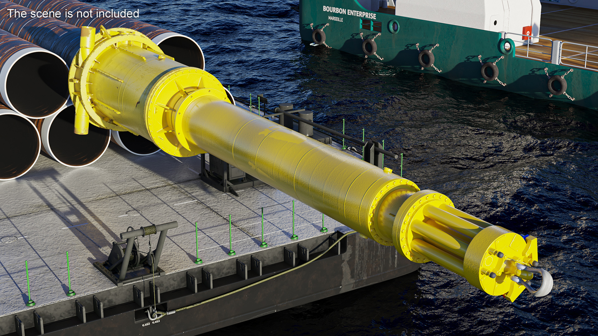 3D model Hydraulic Piling Rig Component