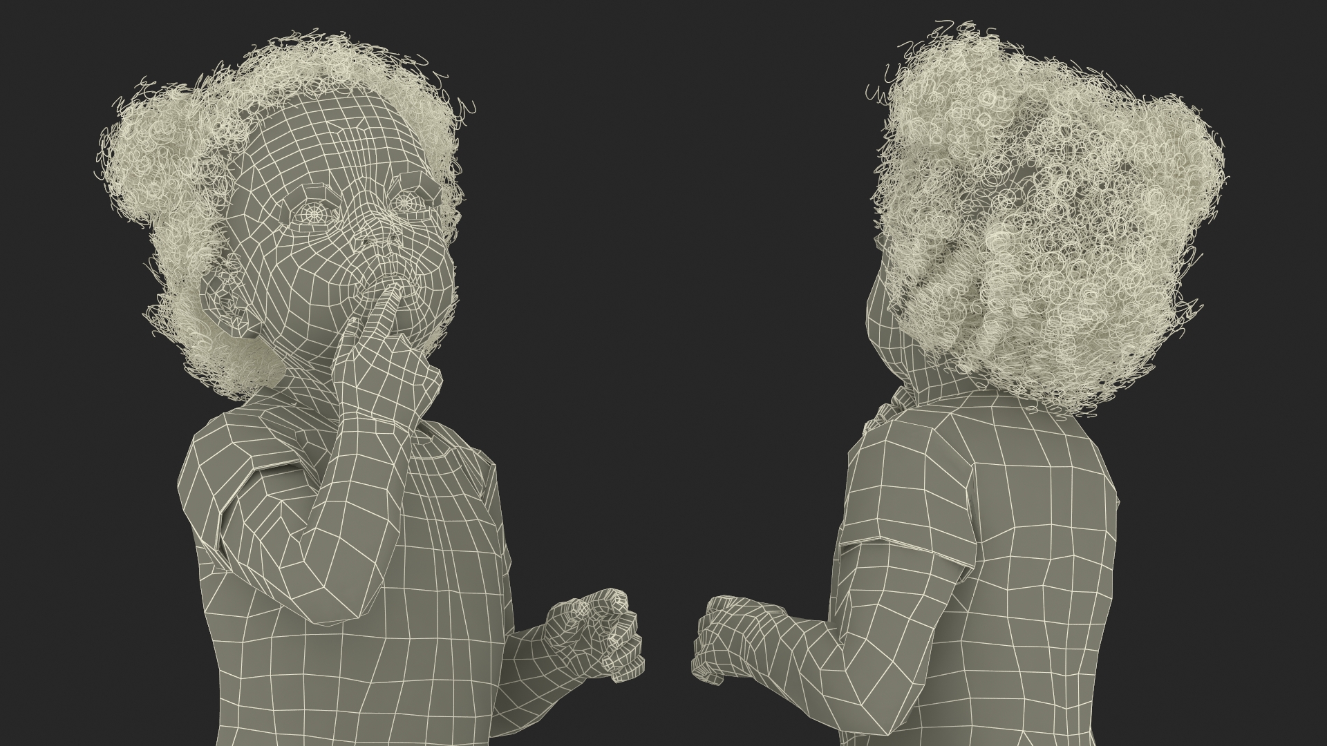 3D African Baby Girl Light Skin in Bodysuit Sitting model