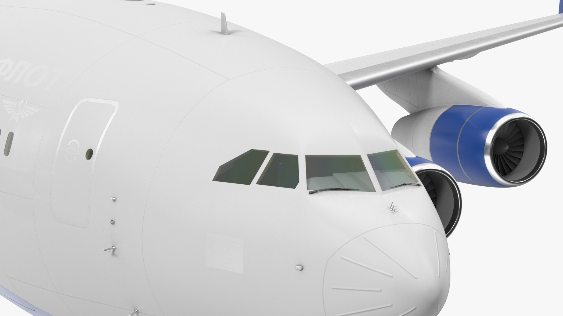 3D Long Range Airoplane Simple Interior