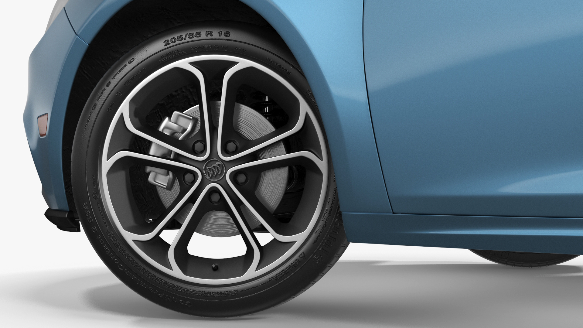 3D Buick Cascada Cabriolet Convertible Blue Color Rigged model