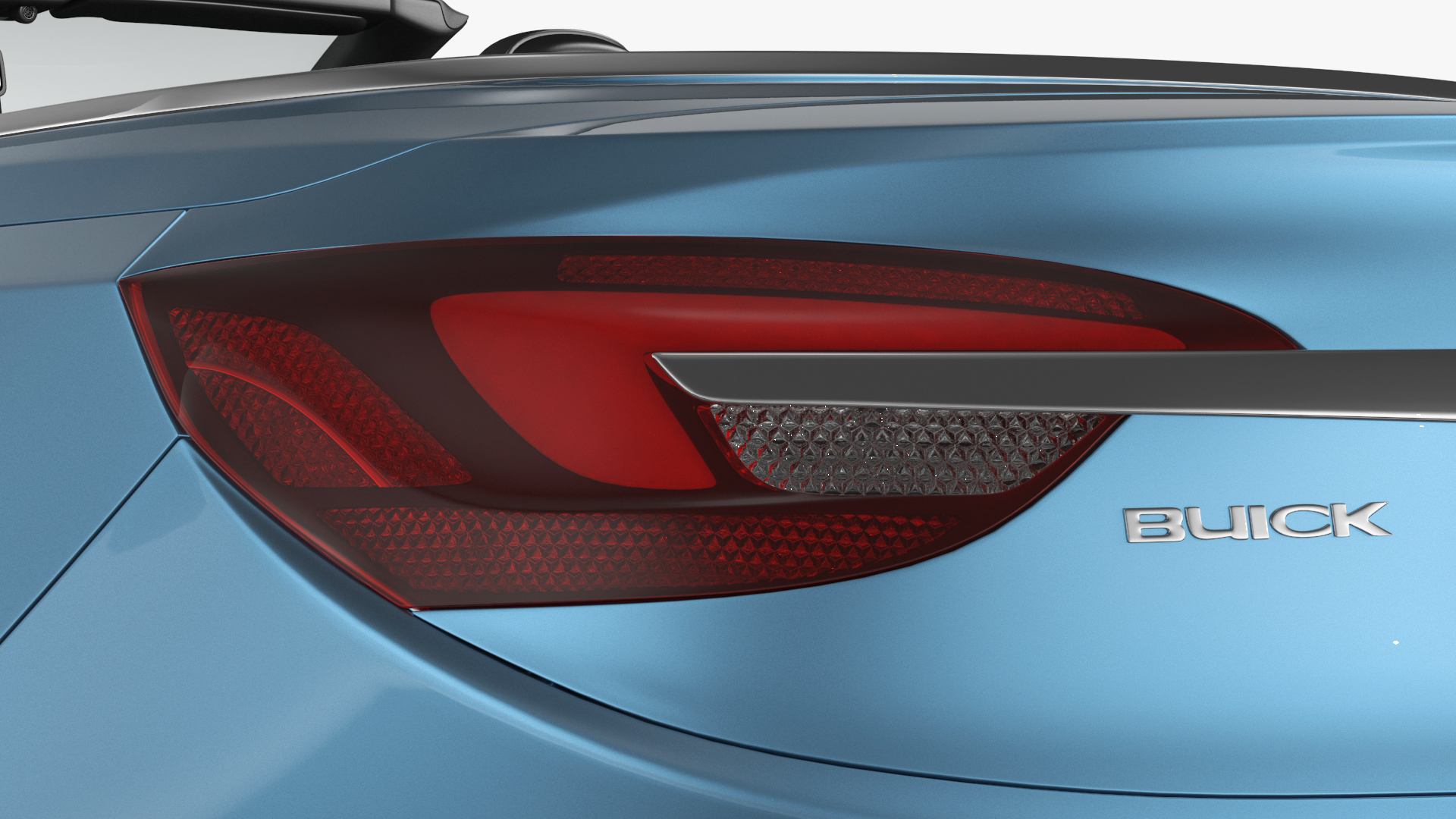 3D Buick Cascada Cabriolet Convertible Blue Color Rigged model