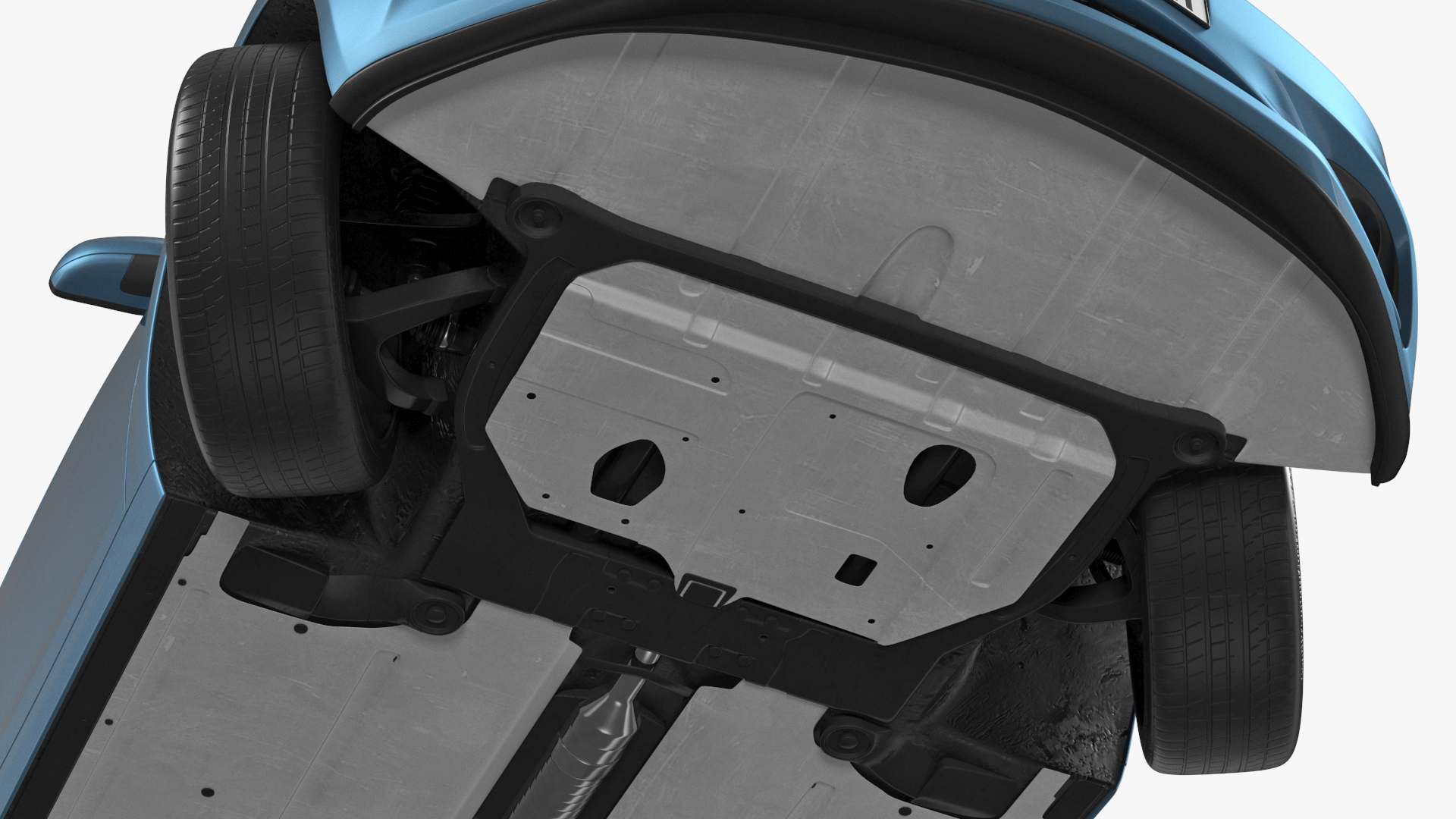 3D Buick Cascada Cabriolet Convertible Blue Color Rigged model