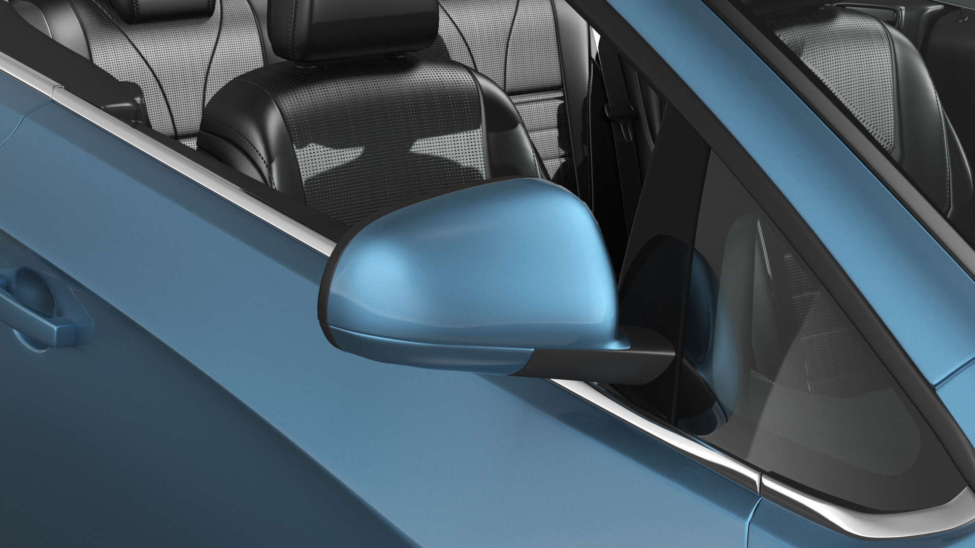 3D Buick Cascada Cabriolet Convertible Blue Color Rigged model