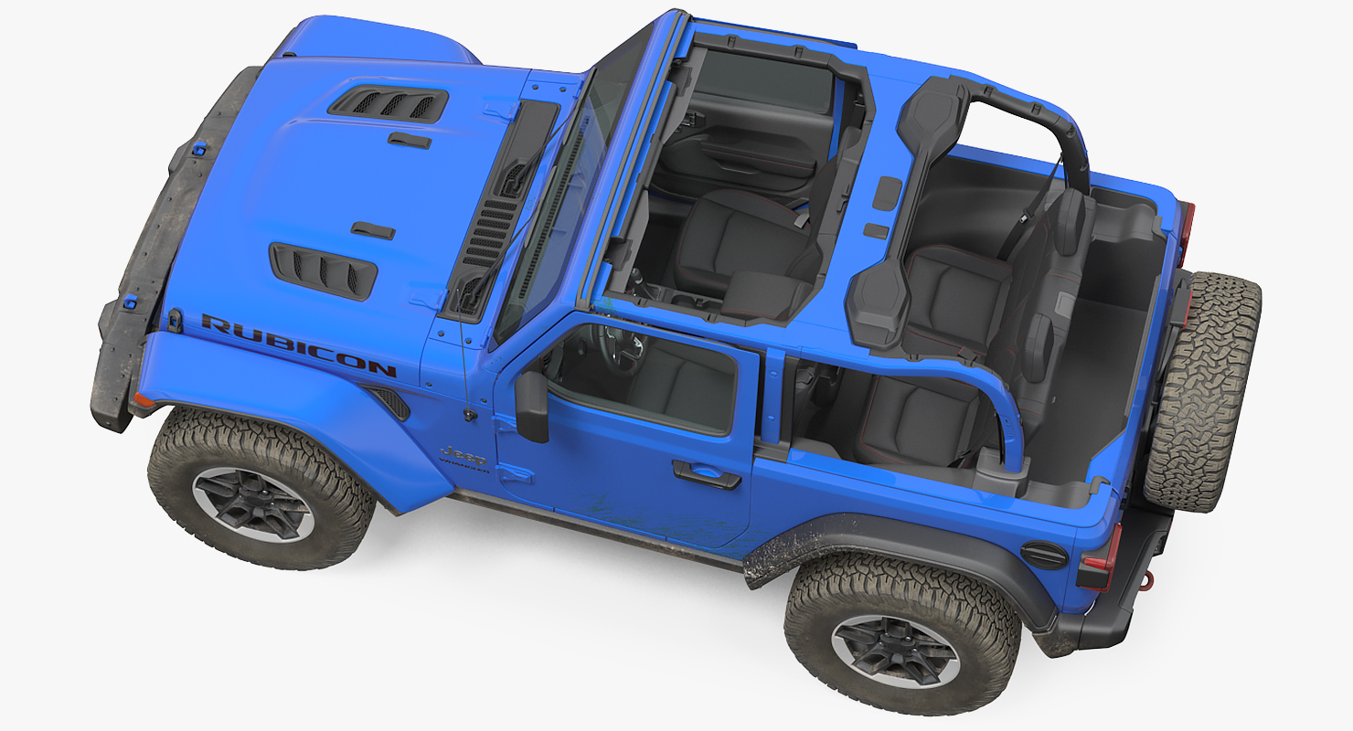 3D 4x4 Jeep Wrangler Dirty model