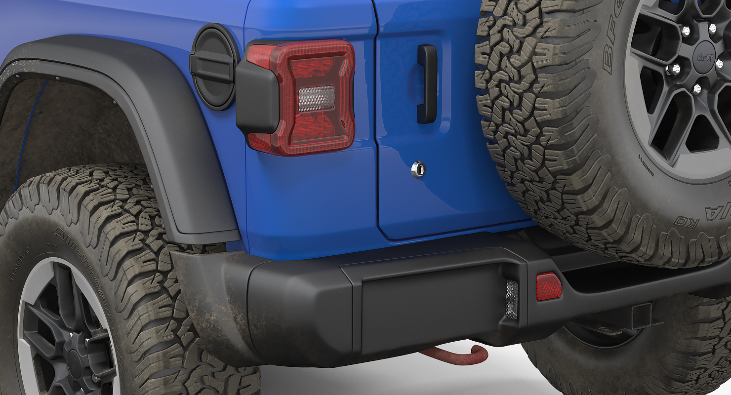 3D 4x4 Jeep Wrangler Dirty model