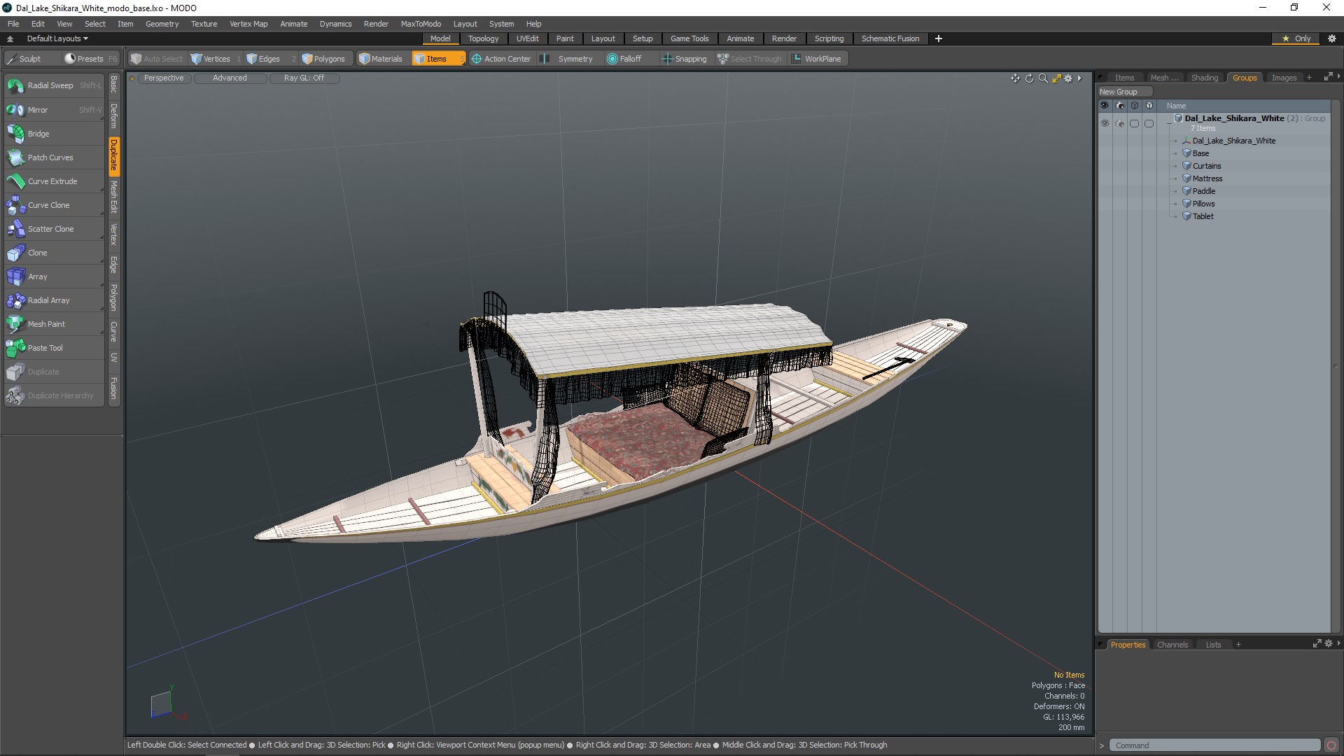 Dal Lake Shikara White 3D