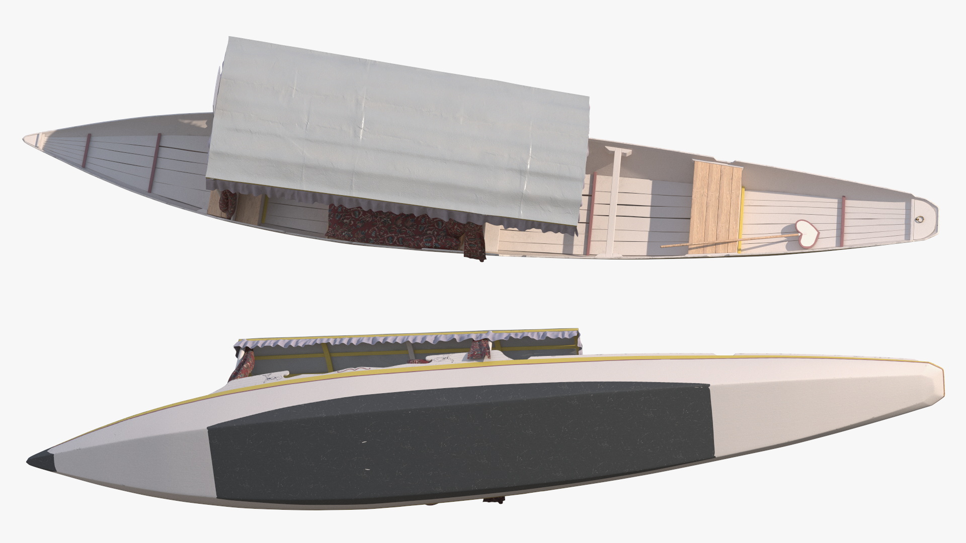 Dal Lake Shikara White 3D