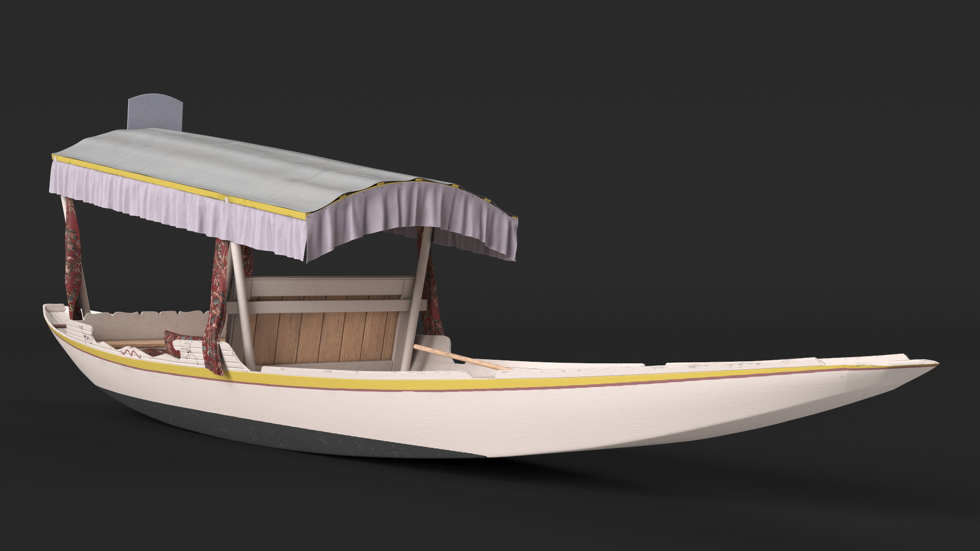 Dal Lake Shikara White 3D