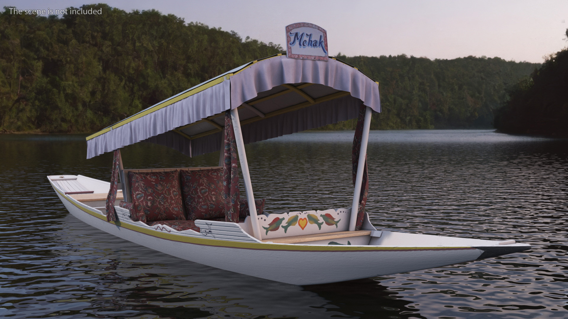 Dal Lake Shikara White 3D