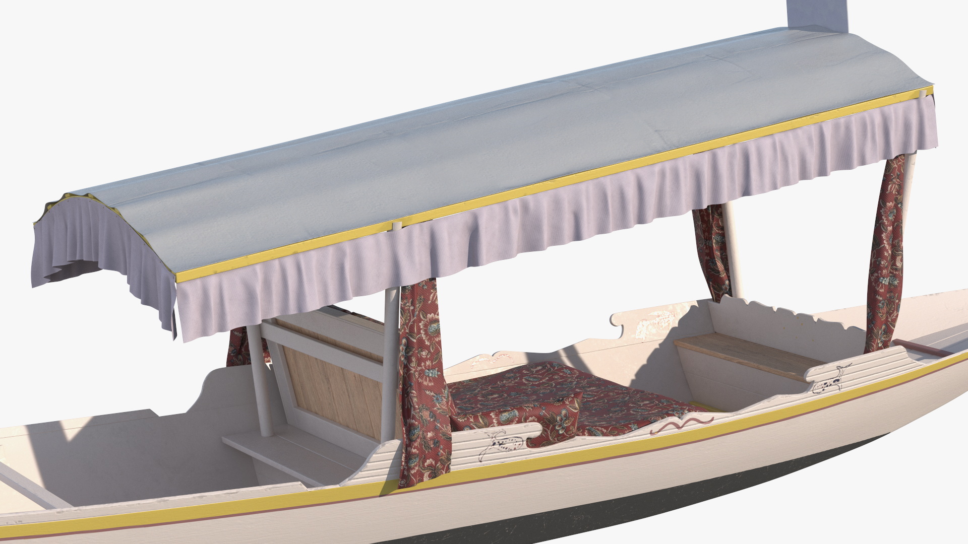Dal Lake Shikara White 3D