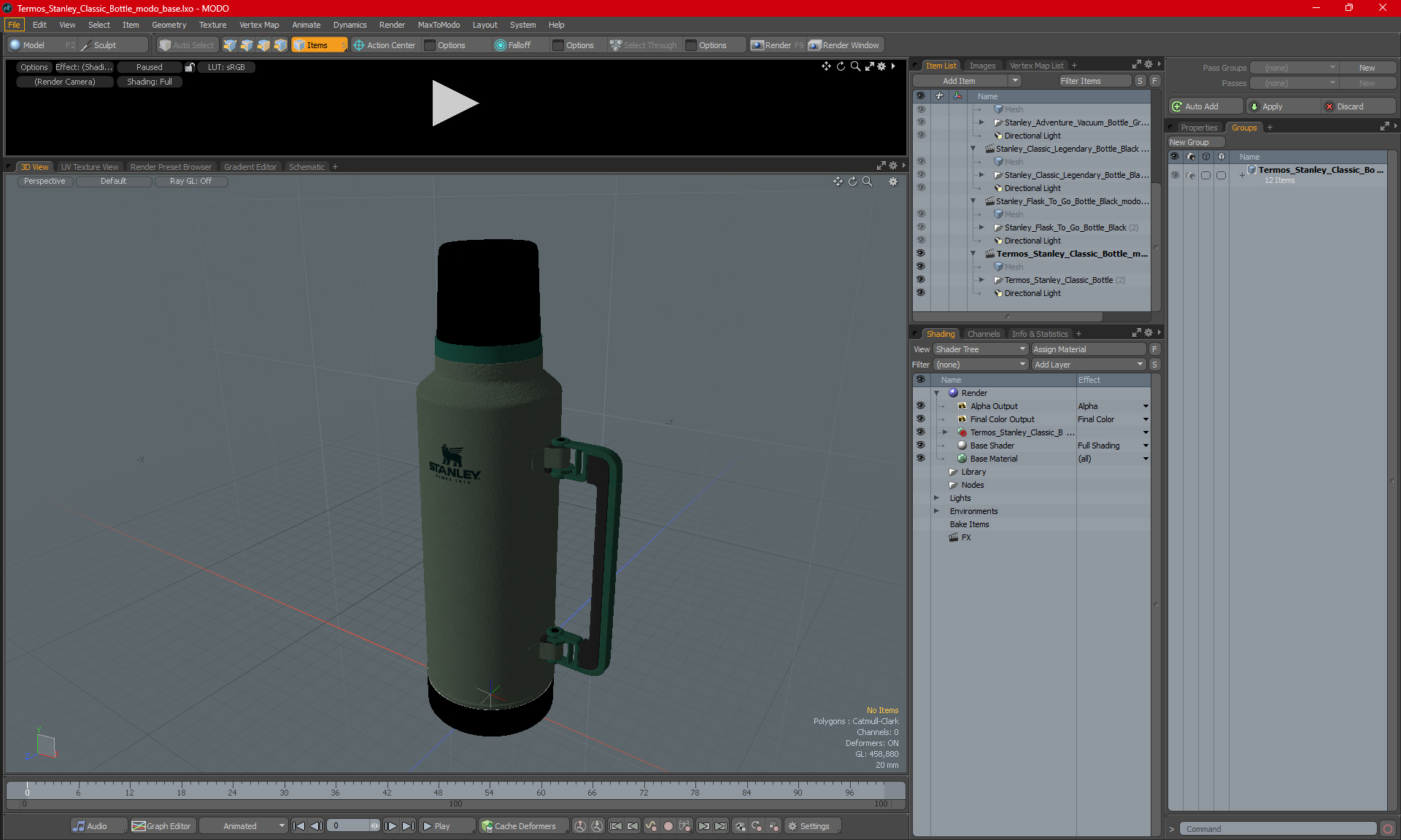 Termos Stanley Classic Bottle 3D model
