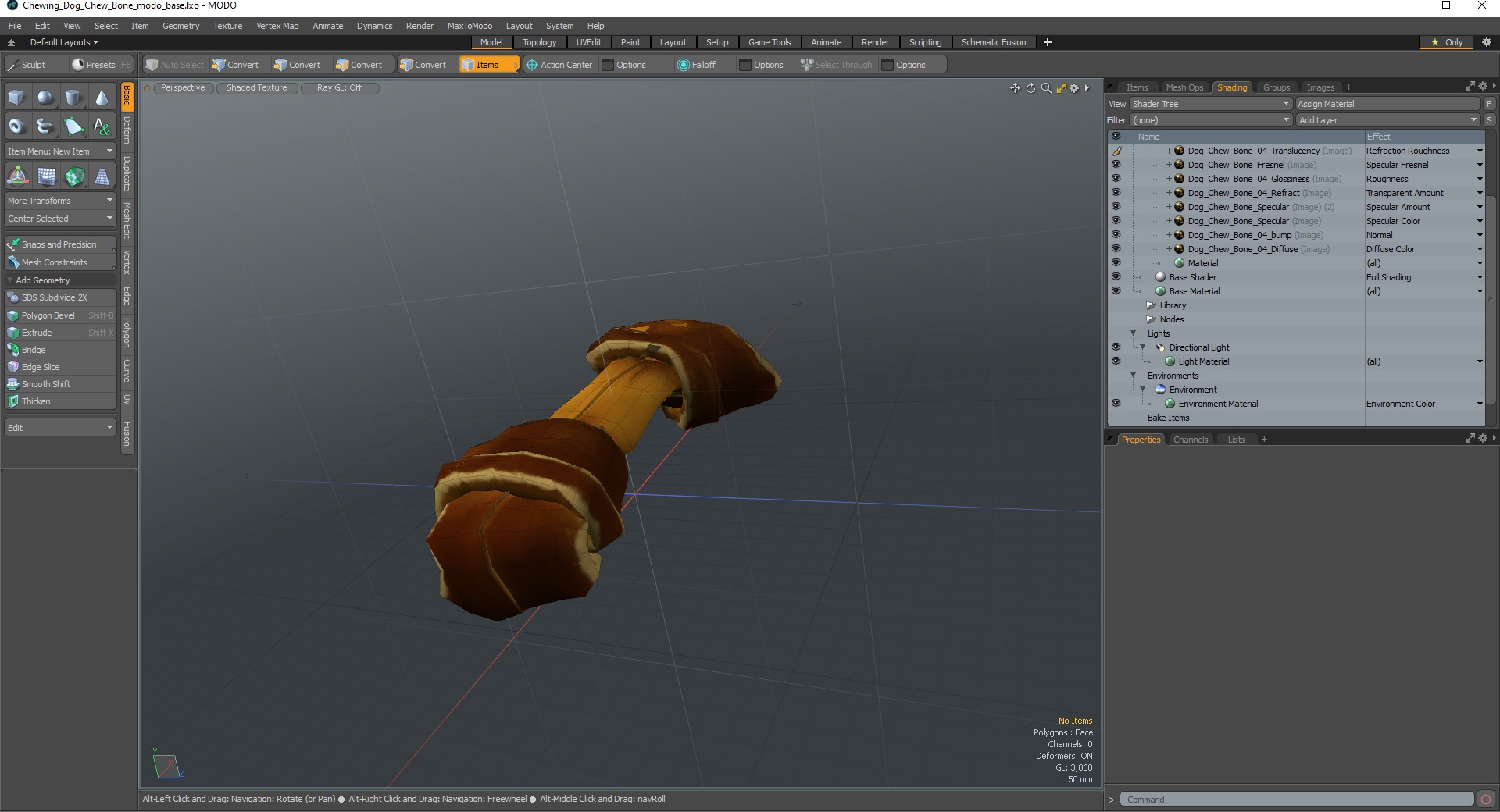 3D Chewing Dog Chew Bone