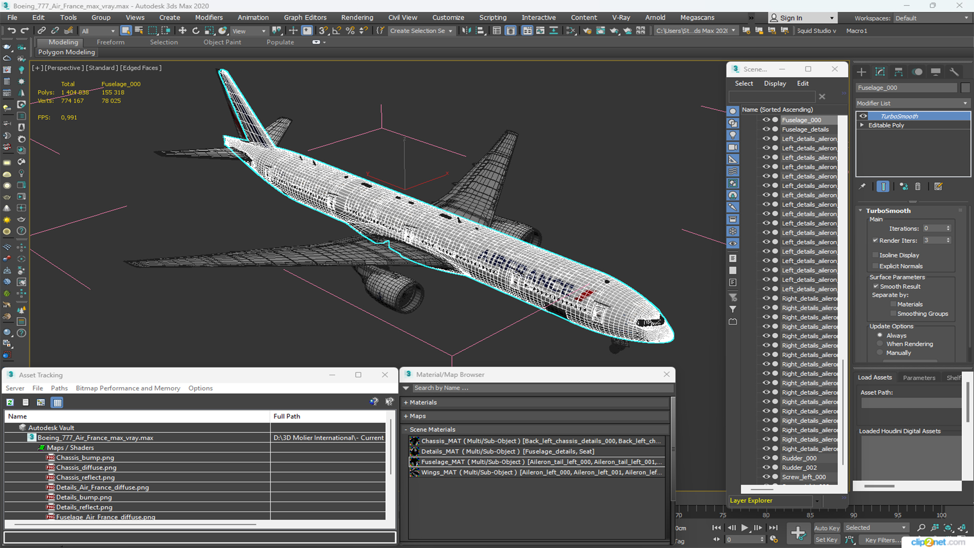 3D Boeing 777 Air France
