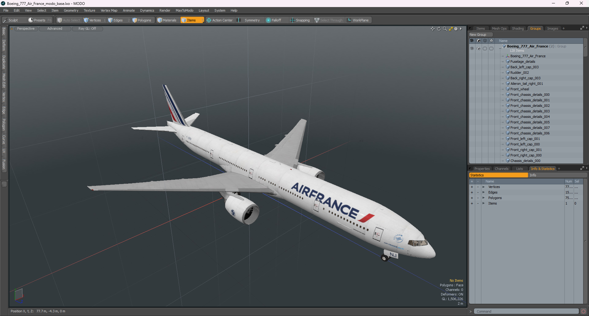 3D Boeing 777 Air France