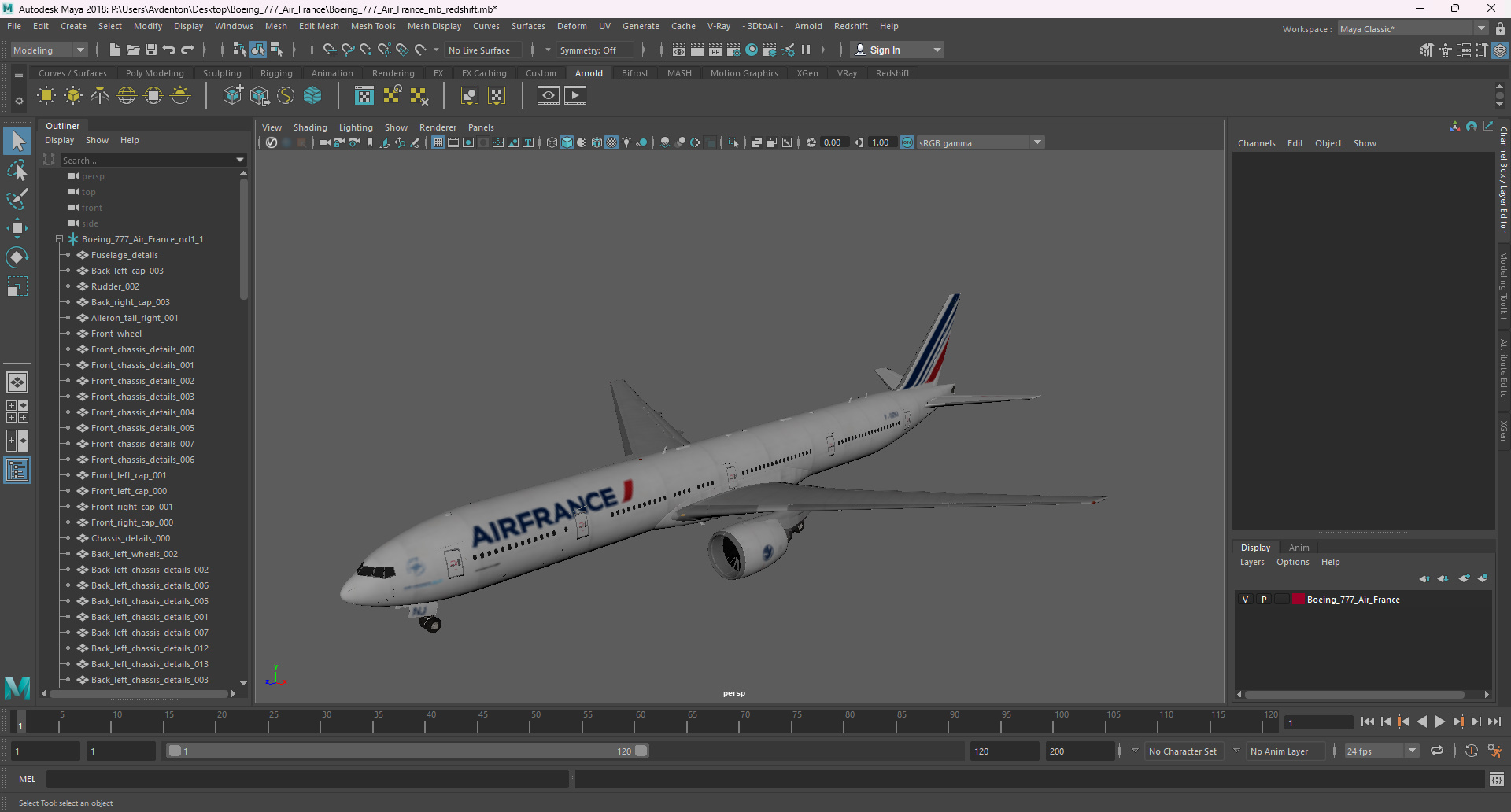 3D Boeing 777 Air France
