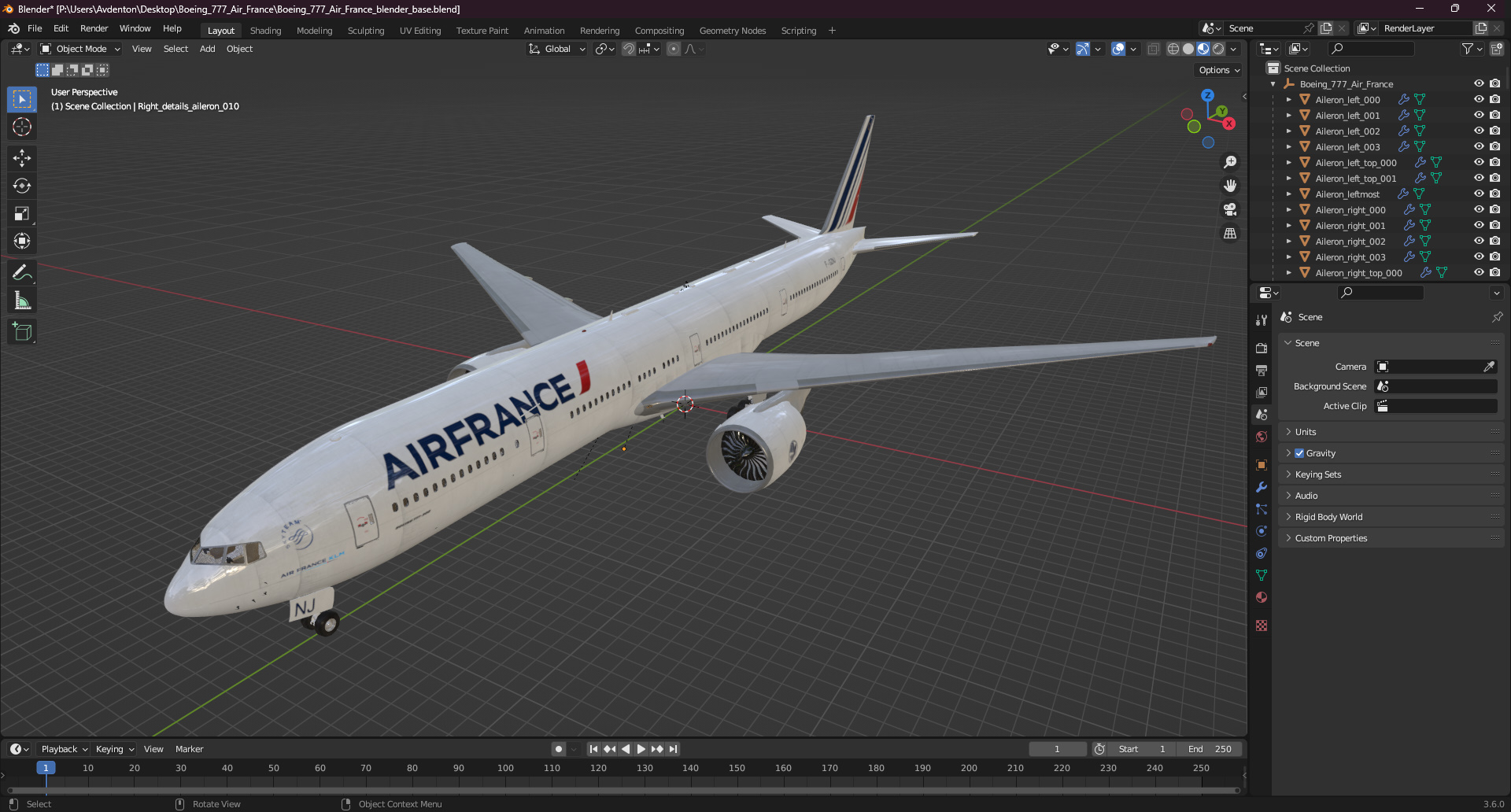 3D Boeing 777 Air France