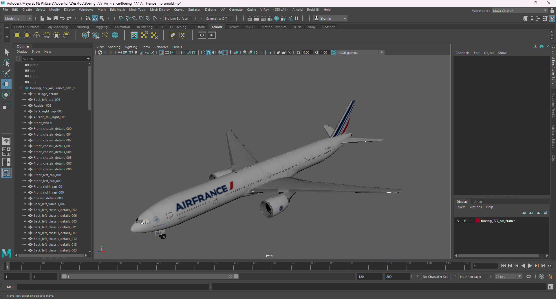 3D Boeing 777 Air France