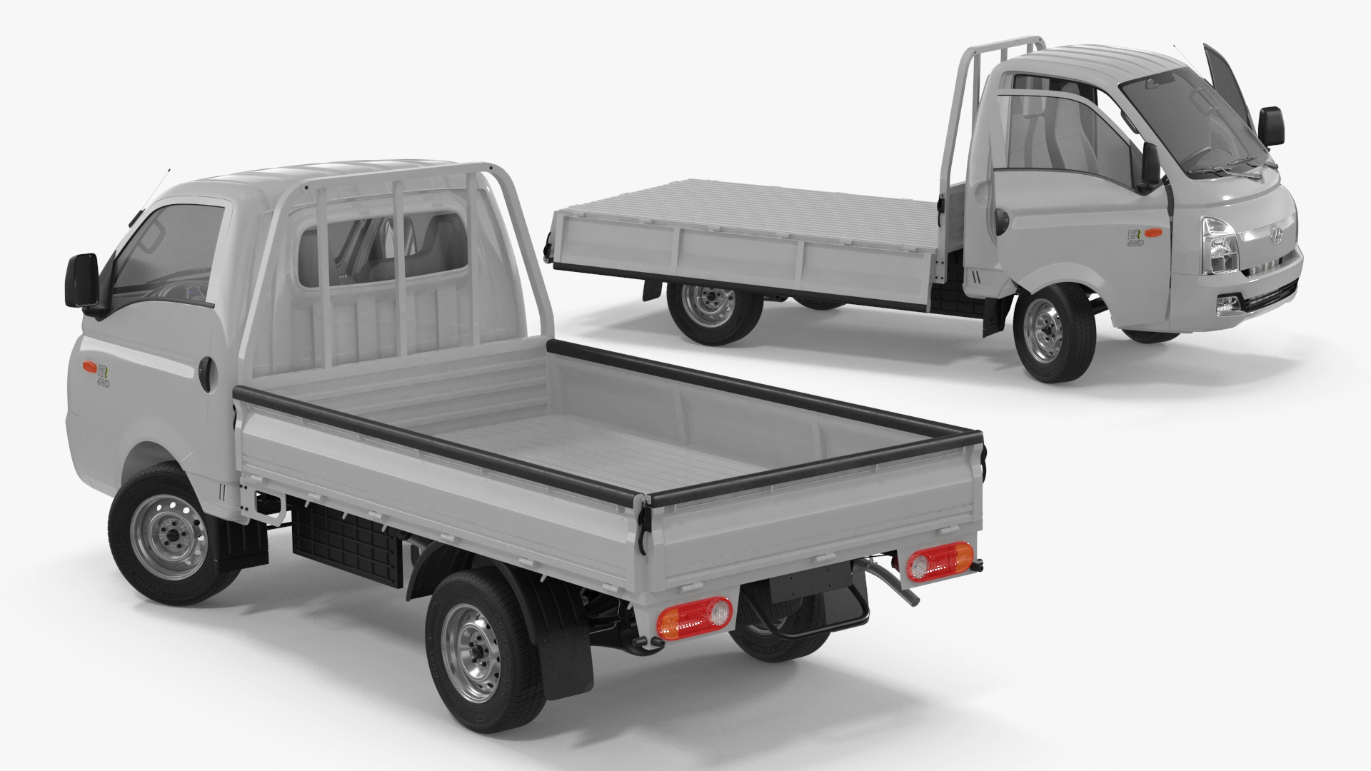 3D Flatbed Truck Hyundai HR 2023 Rigged