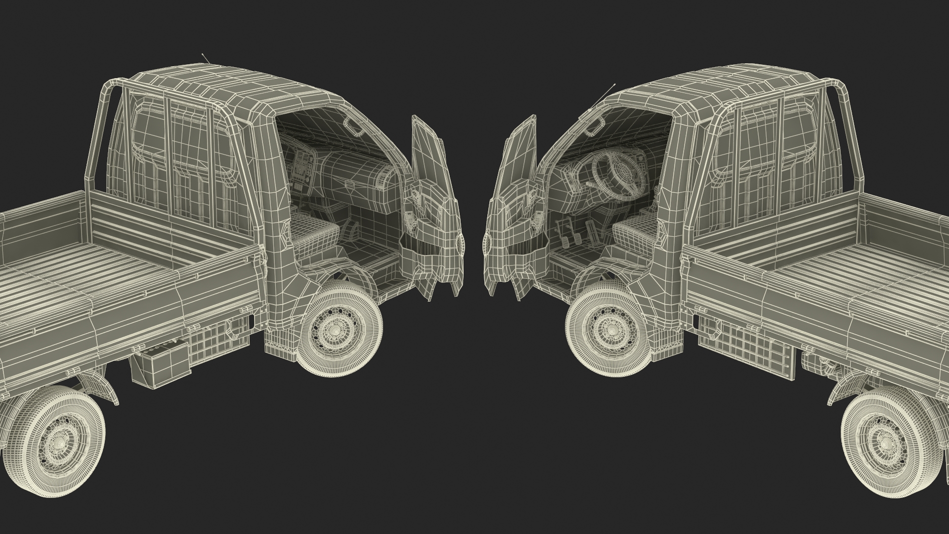 3D Flatbed Truck Hyundai HR 2023 Rigged