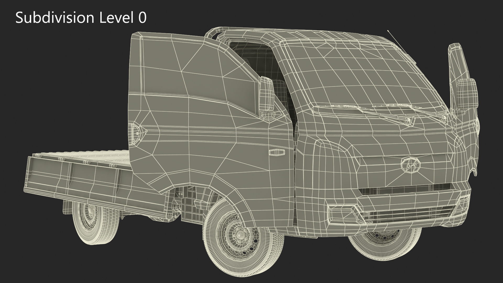 3D Flatbed Truck Hyundai HR 2023 Rigged