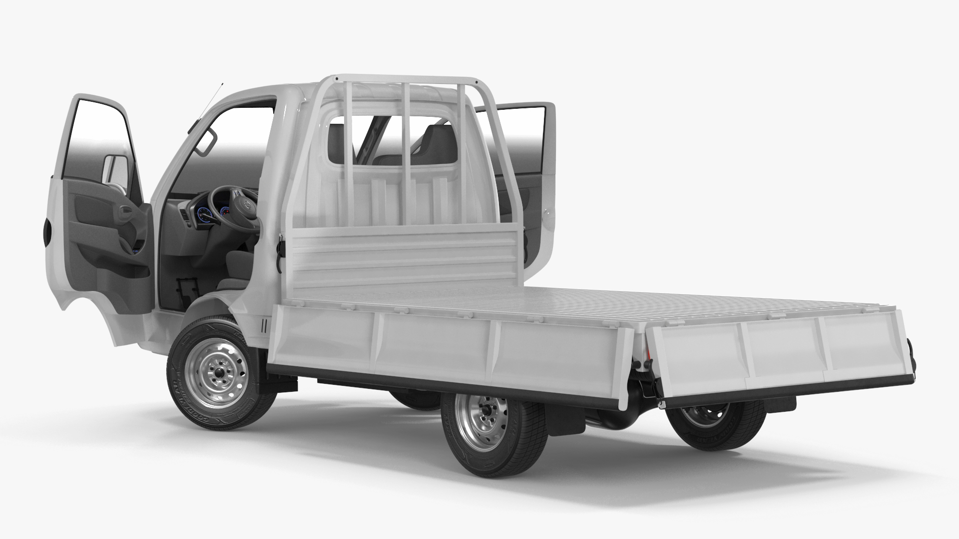 3D Flatbed Truck Hyundai HR 2023 Rigged