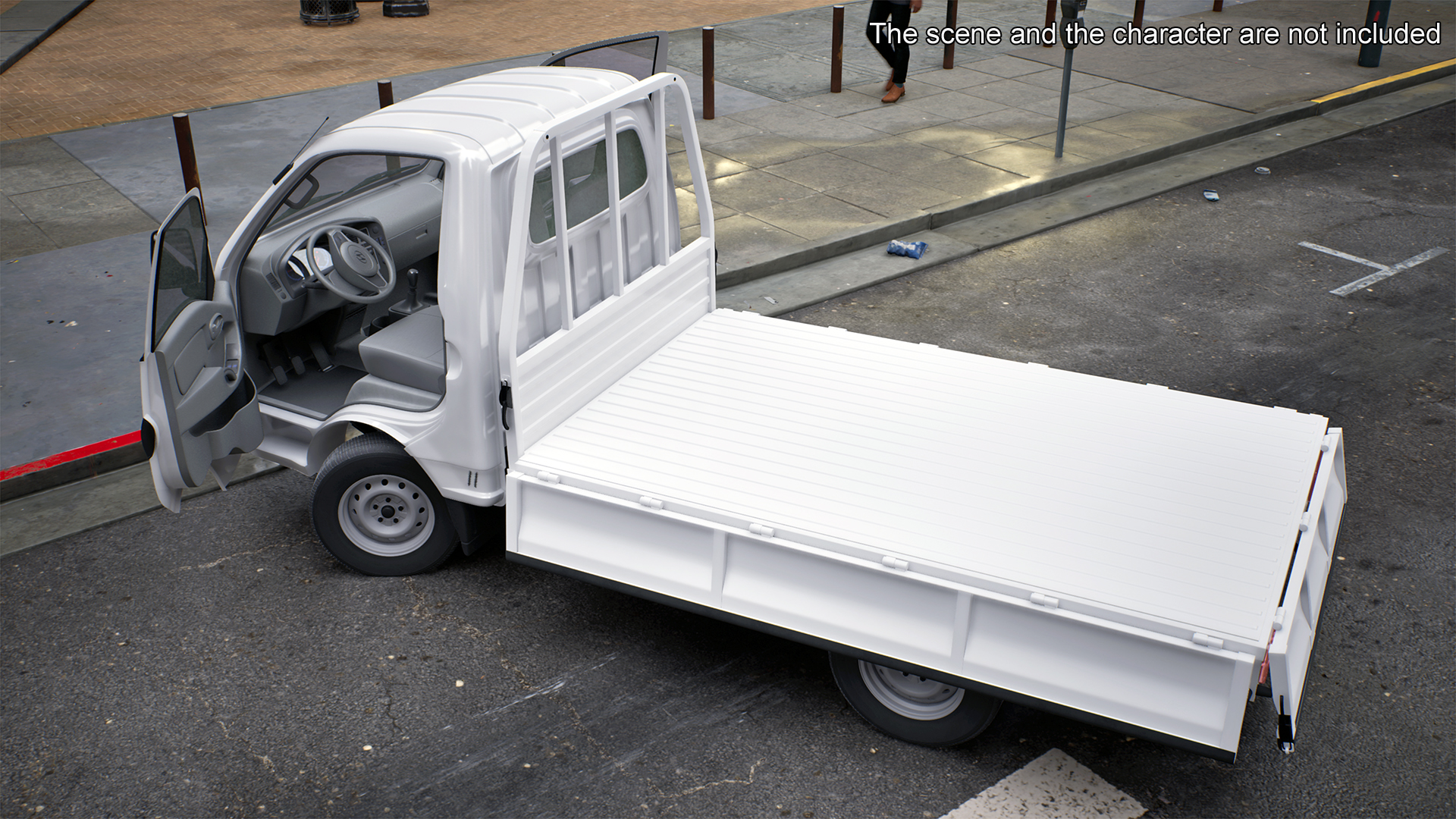 3D Flatbed Truck Hyundai HR 2023 Rigged