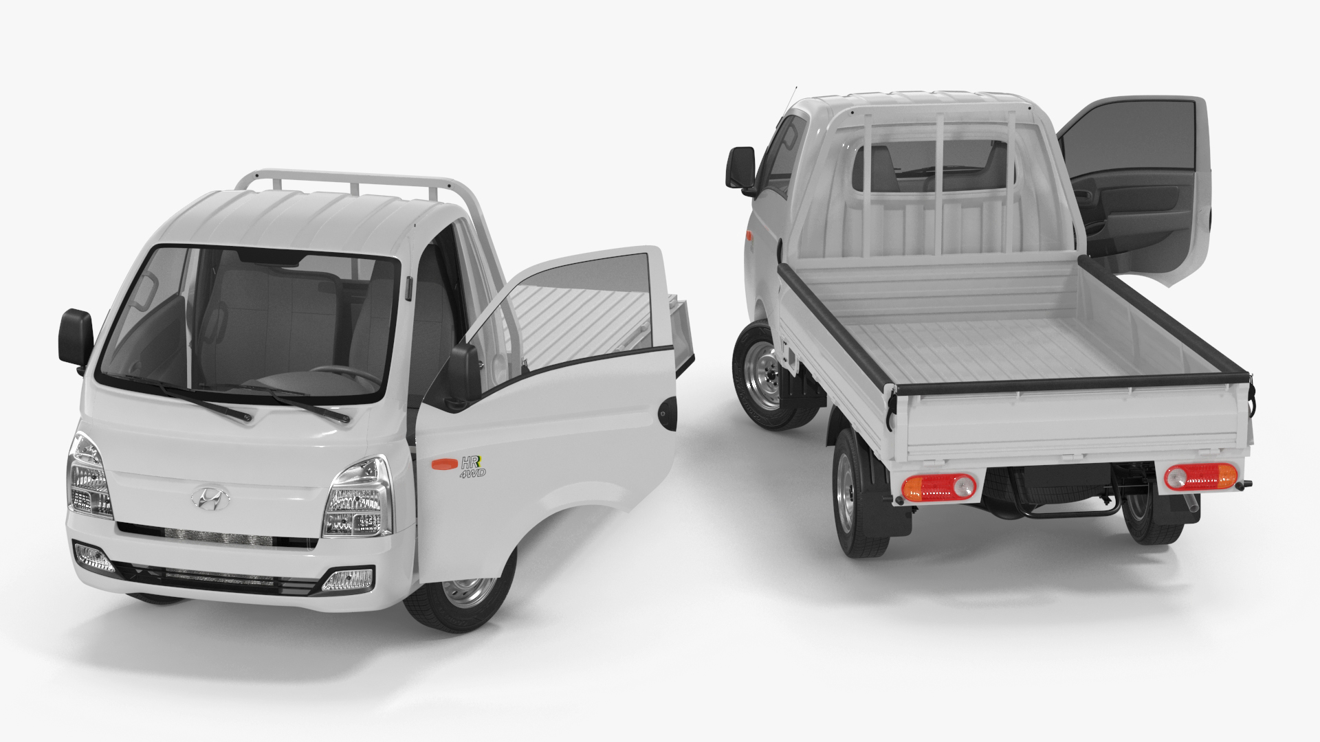 3D Flatbed Truck Hyundai HR 2023 Rigged