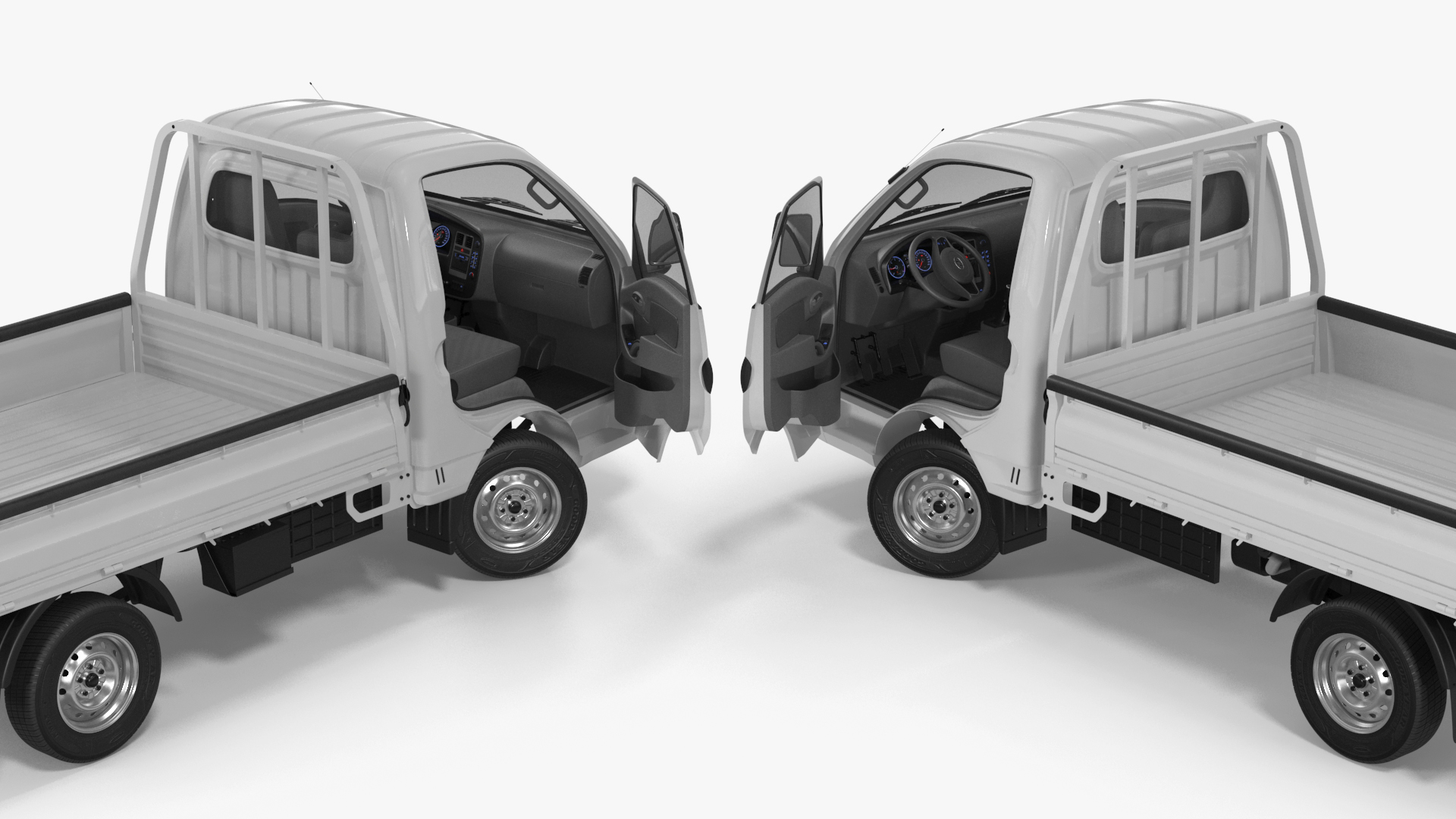 3D Flatbed Truck Hyundai HR 2023 Rigged