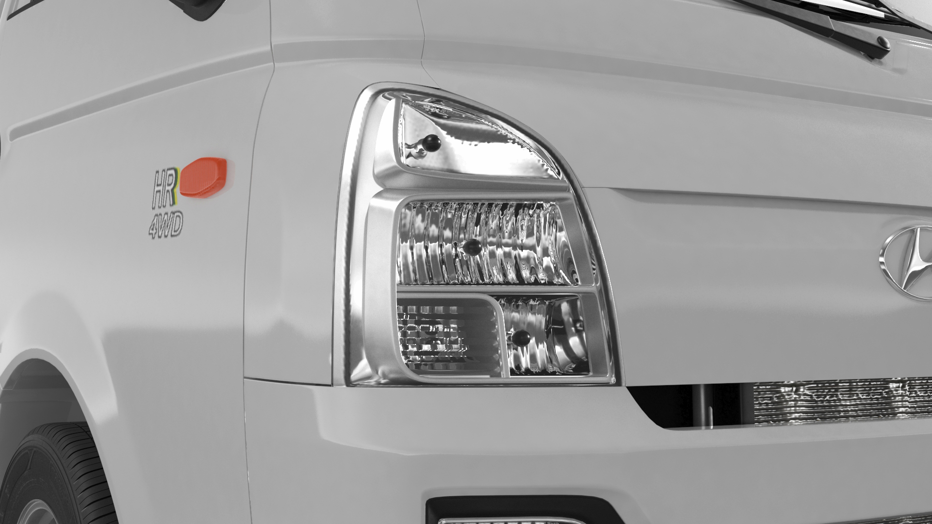 3D Flatbed Truck Hyundai HR 2023 Rigged