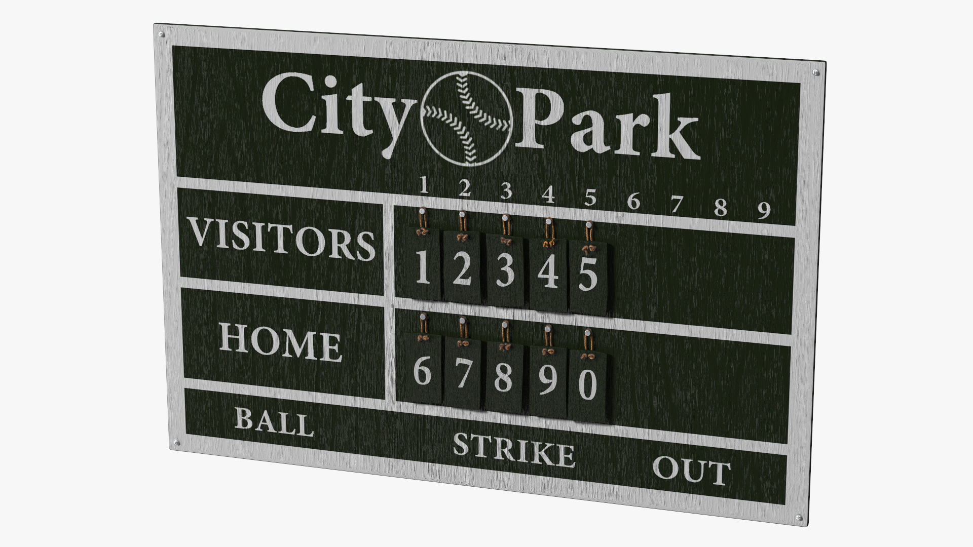 Classic Style Baseball Scoreboard Fur 3D