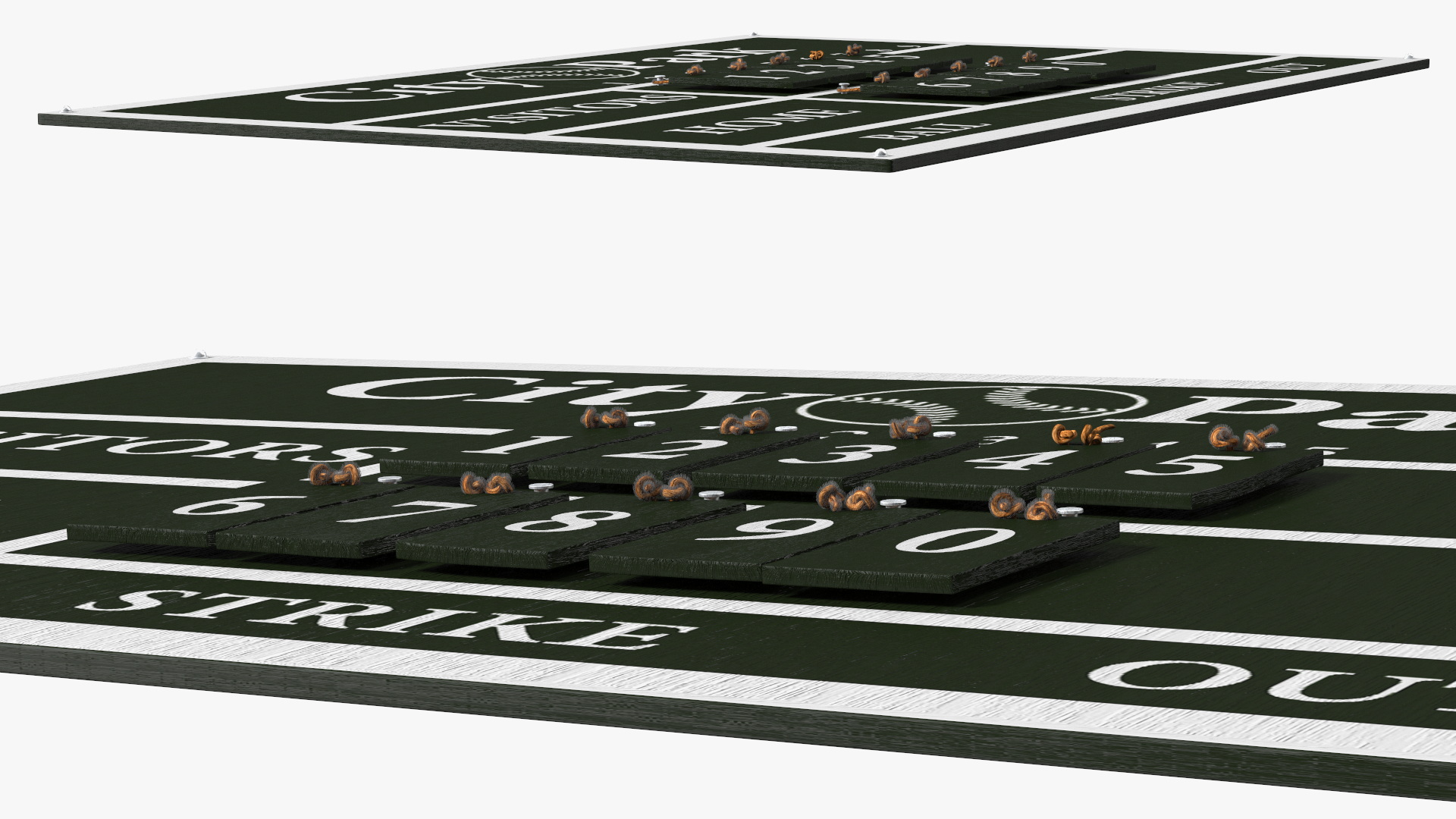 Classic Style Baseball Scoreboard Fur 3D
