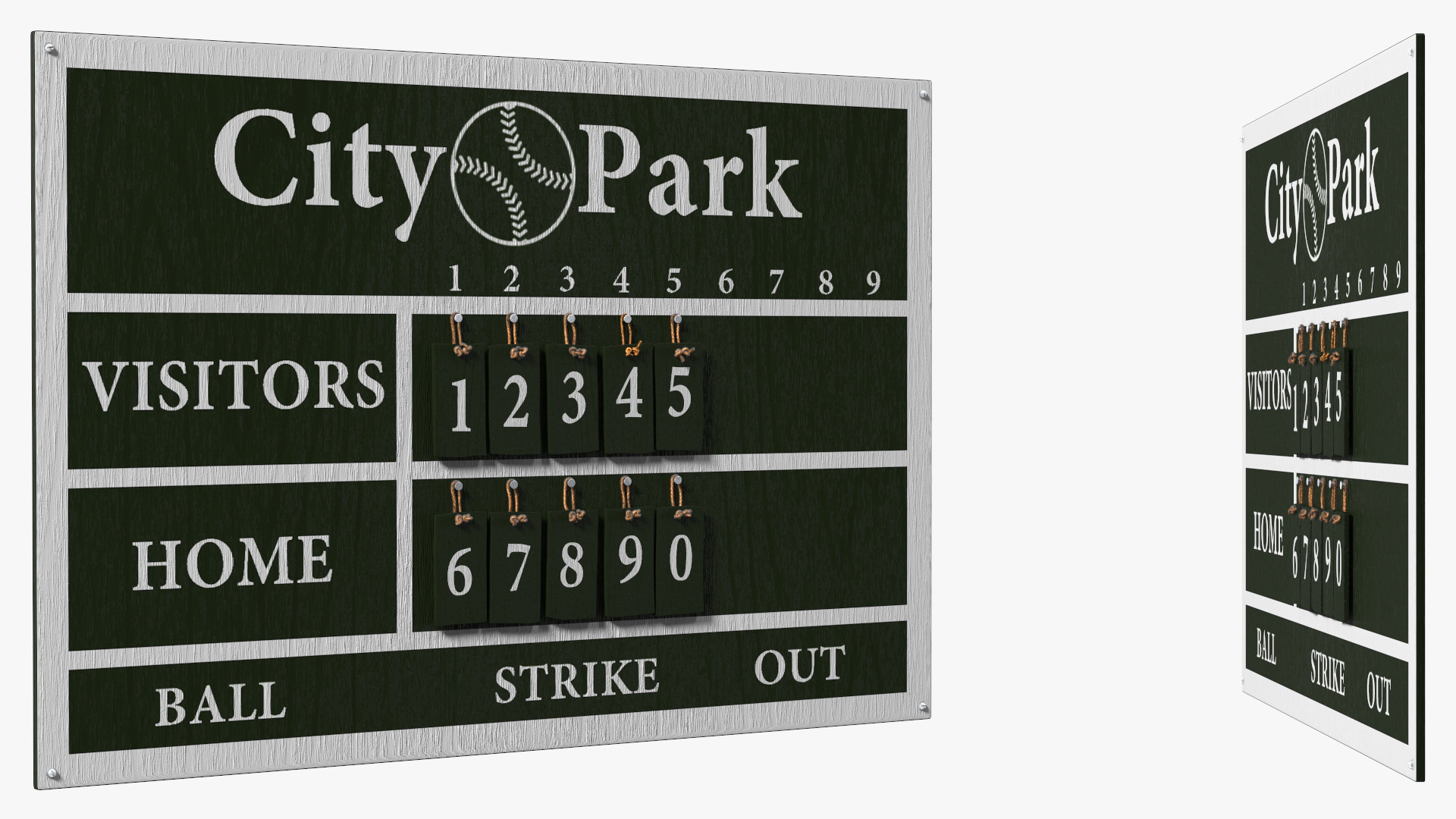 Classic Style Baseball Scoreboard Fur 3D