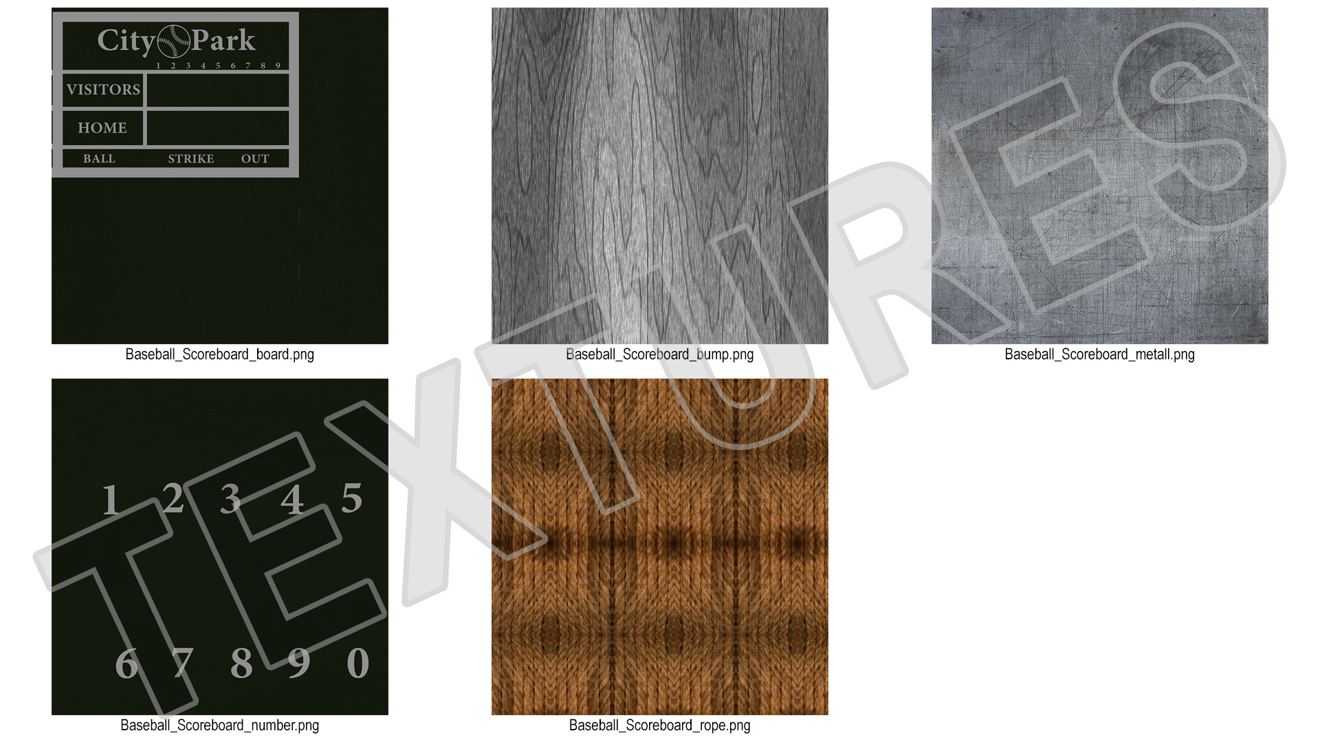 Classic Style Baseball Scoreboard Fur 3D