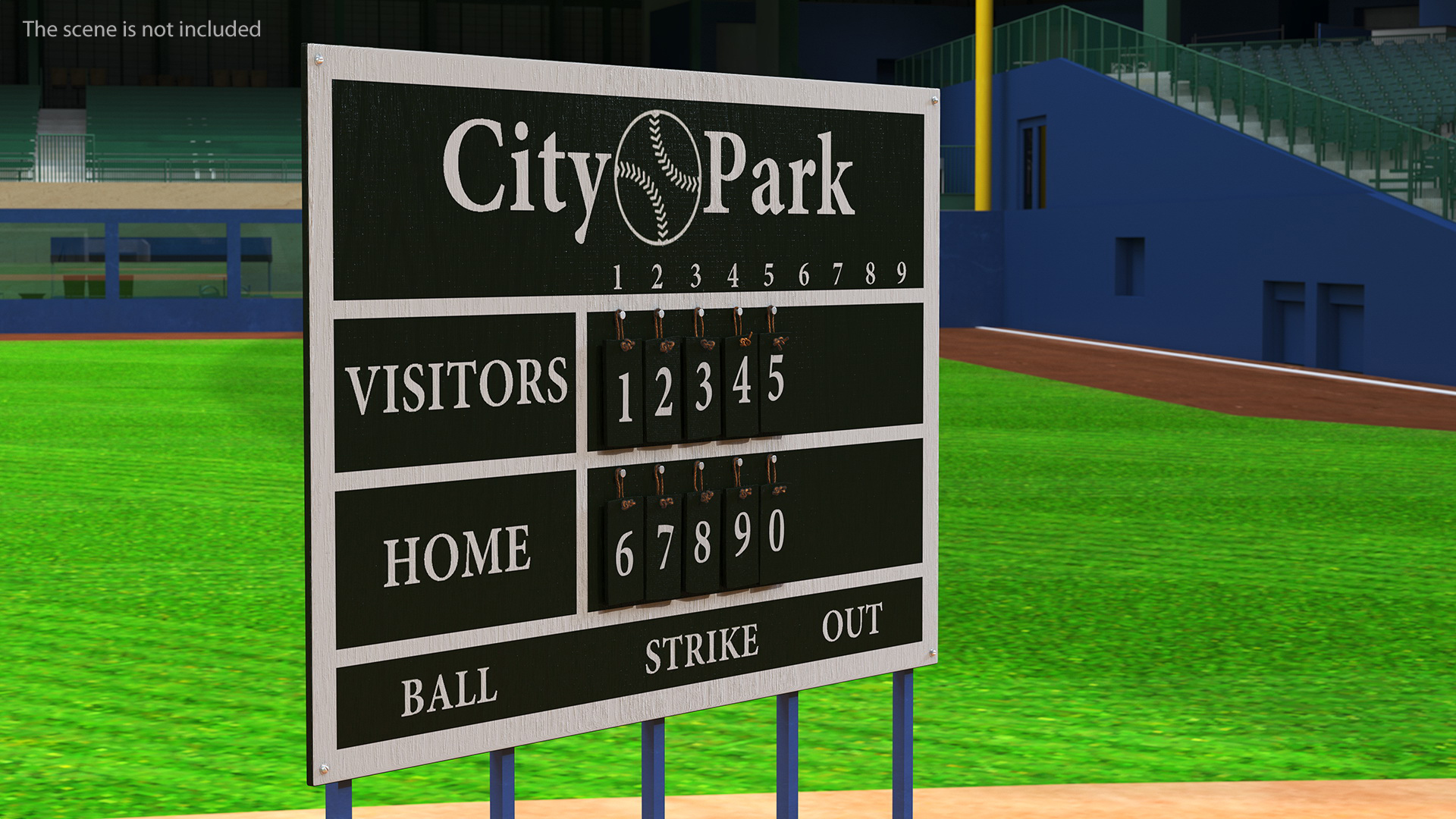 Classic Style Baseball Scoreboard Fur 3D