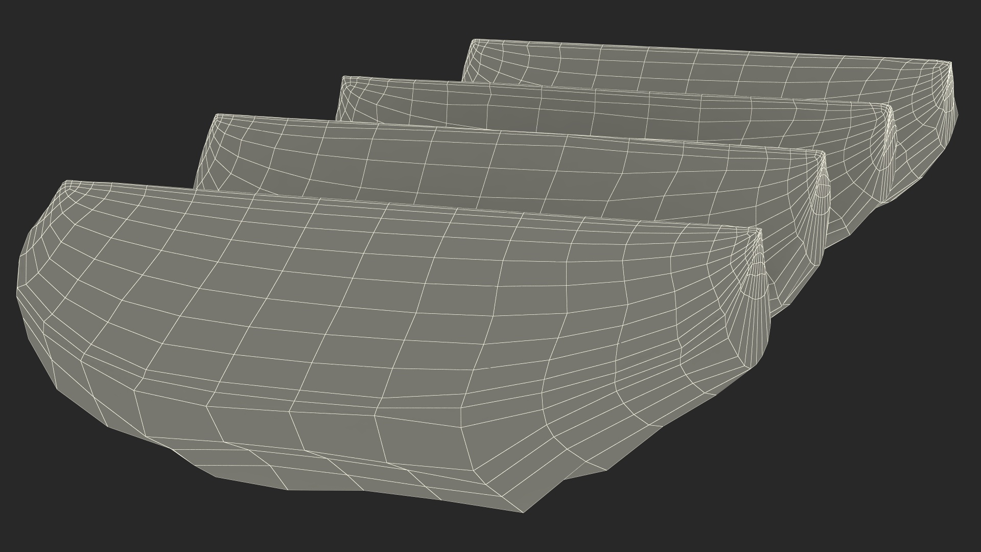 3D Peeled Half Kiwi Slices model
