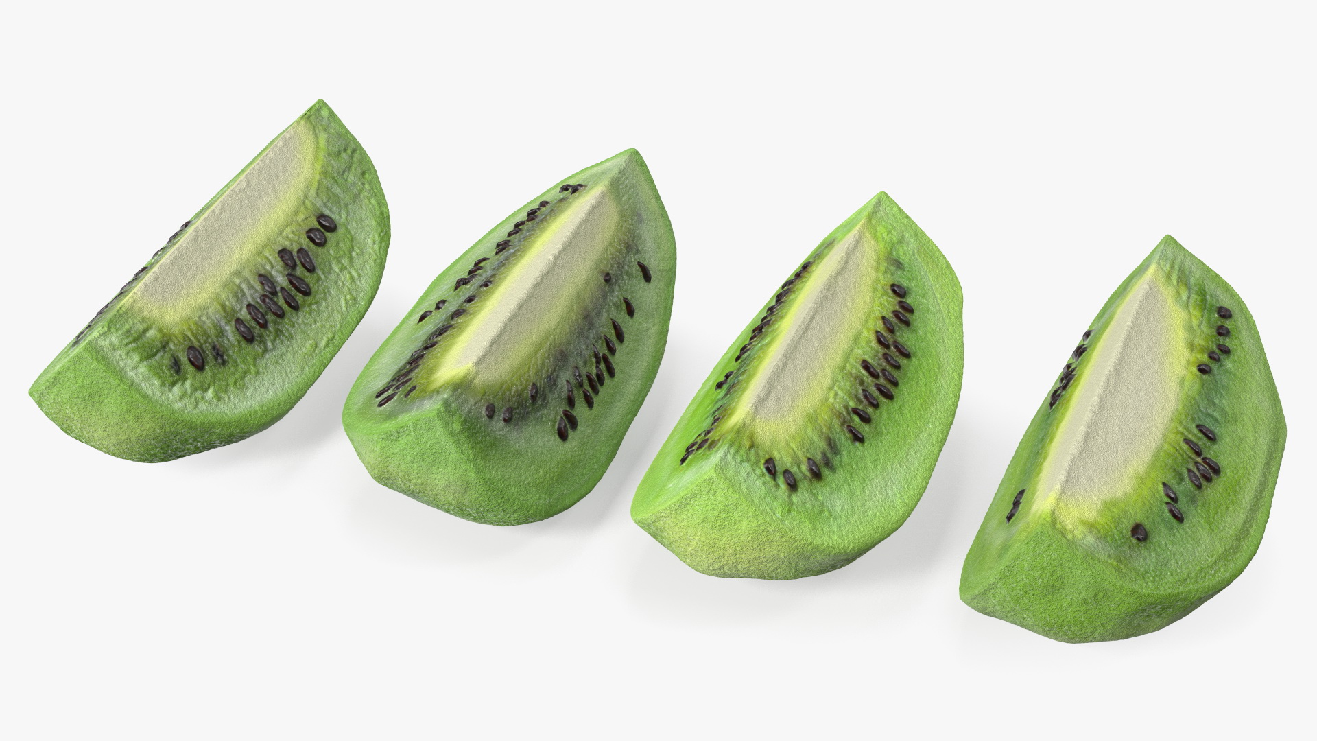 3D Peeled Half Kiwi Slices model